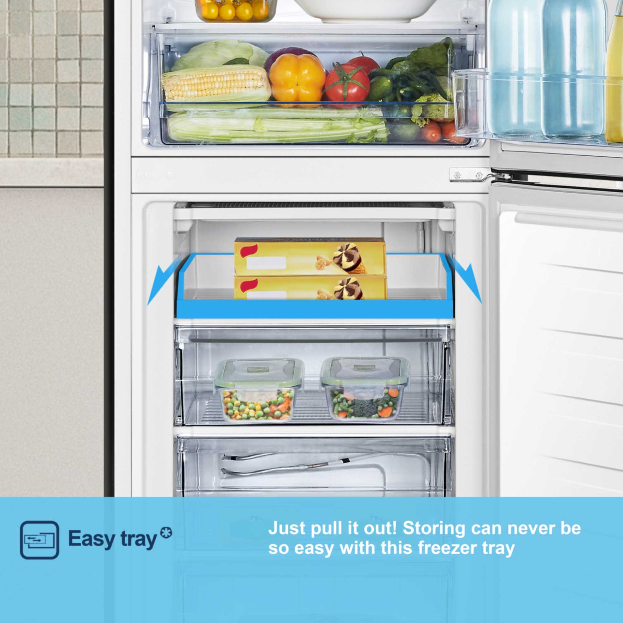 MC55240E 252l Fridge Freezer - White