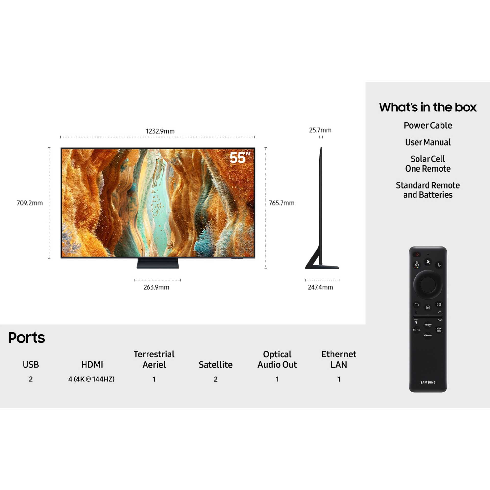 QN73F 55" 4K Ultra HD Neo QLED Vision AI Smart TV - QE55QN73F