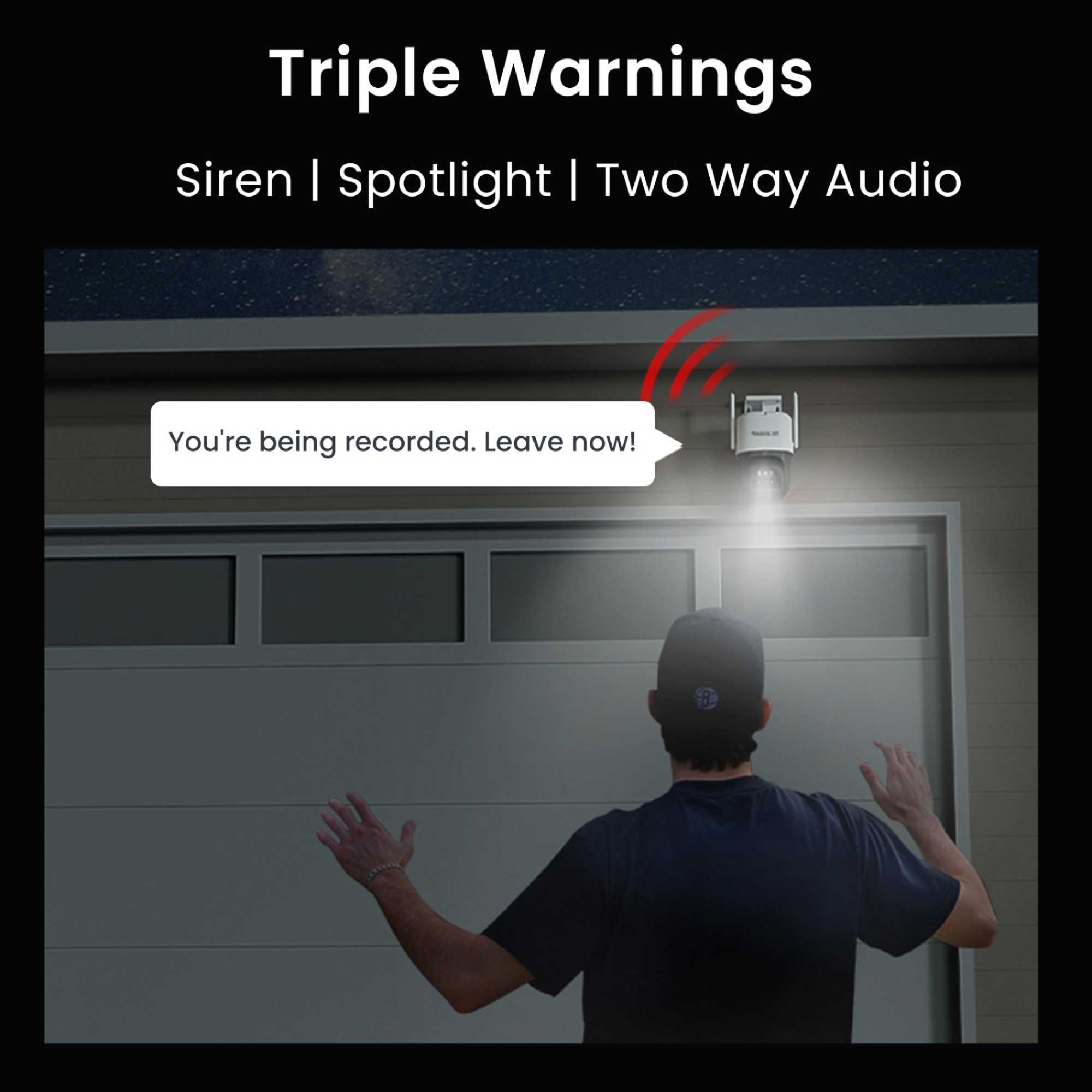 Trackmix Series 4K Dual-Lens PTZ Auto Track WiFi Outdoor Security Camera + 64GB