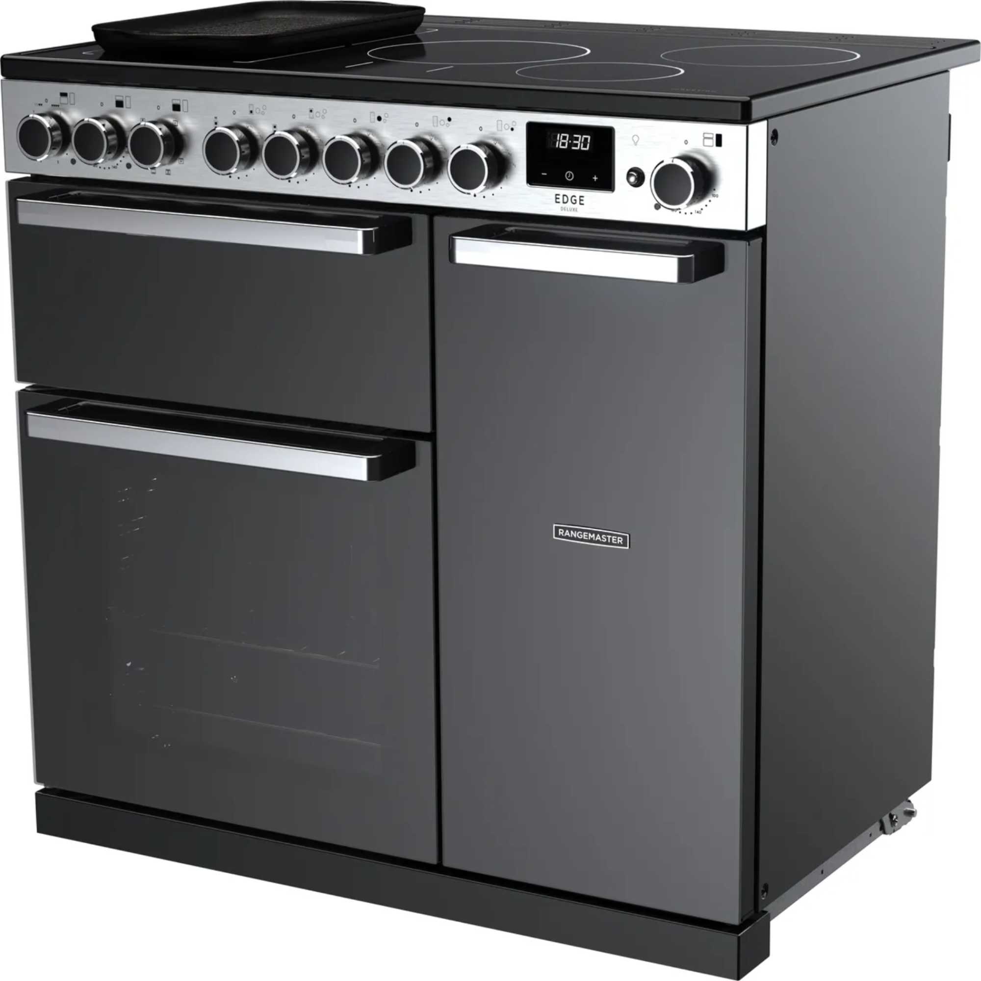 EDDL90EIGBLK/CM1 90 cm Electric Induction Range Cooker - Black & Chrome