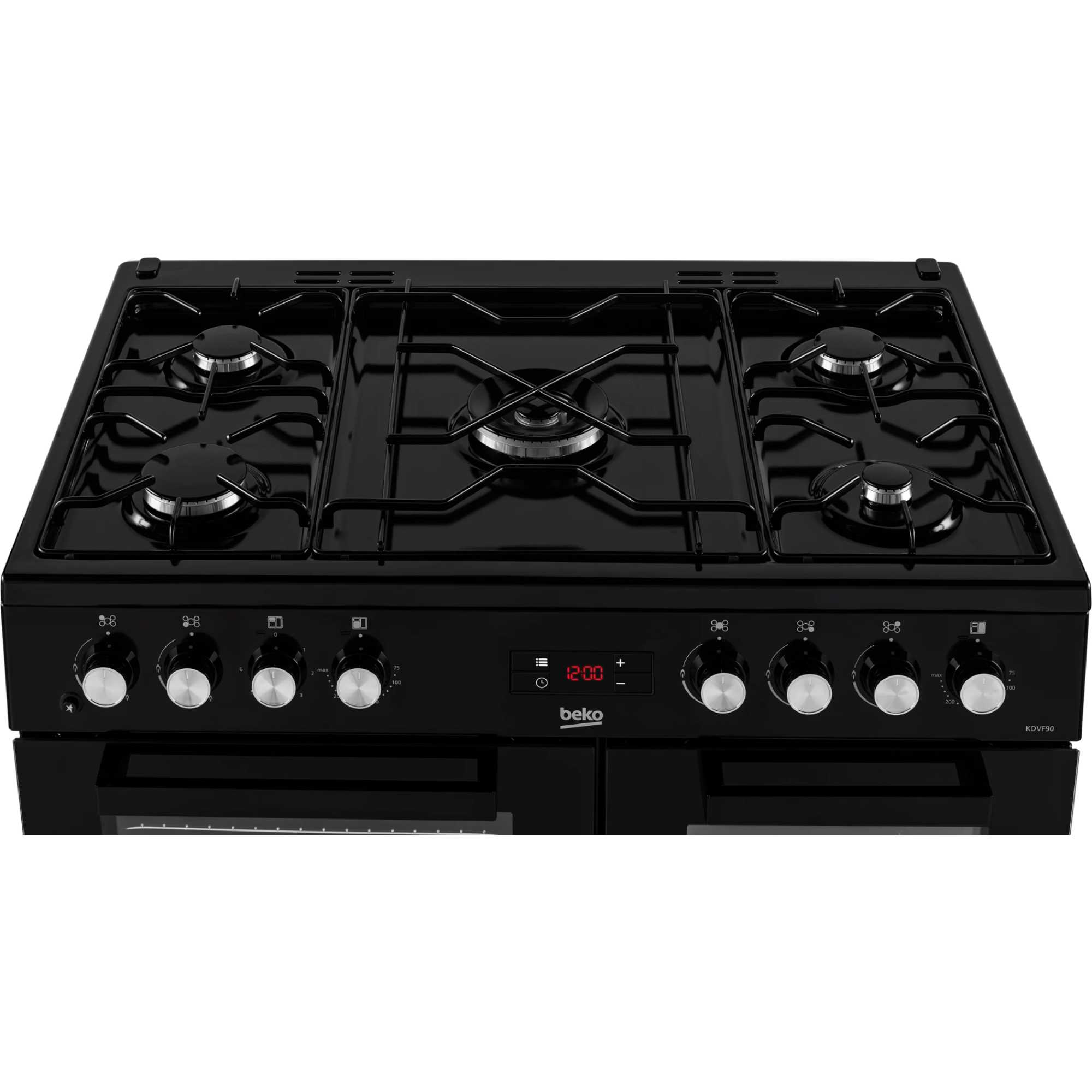 90cm Double Oven Range Cooker with 5 Burner Gas Hob - KDVF90K