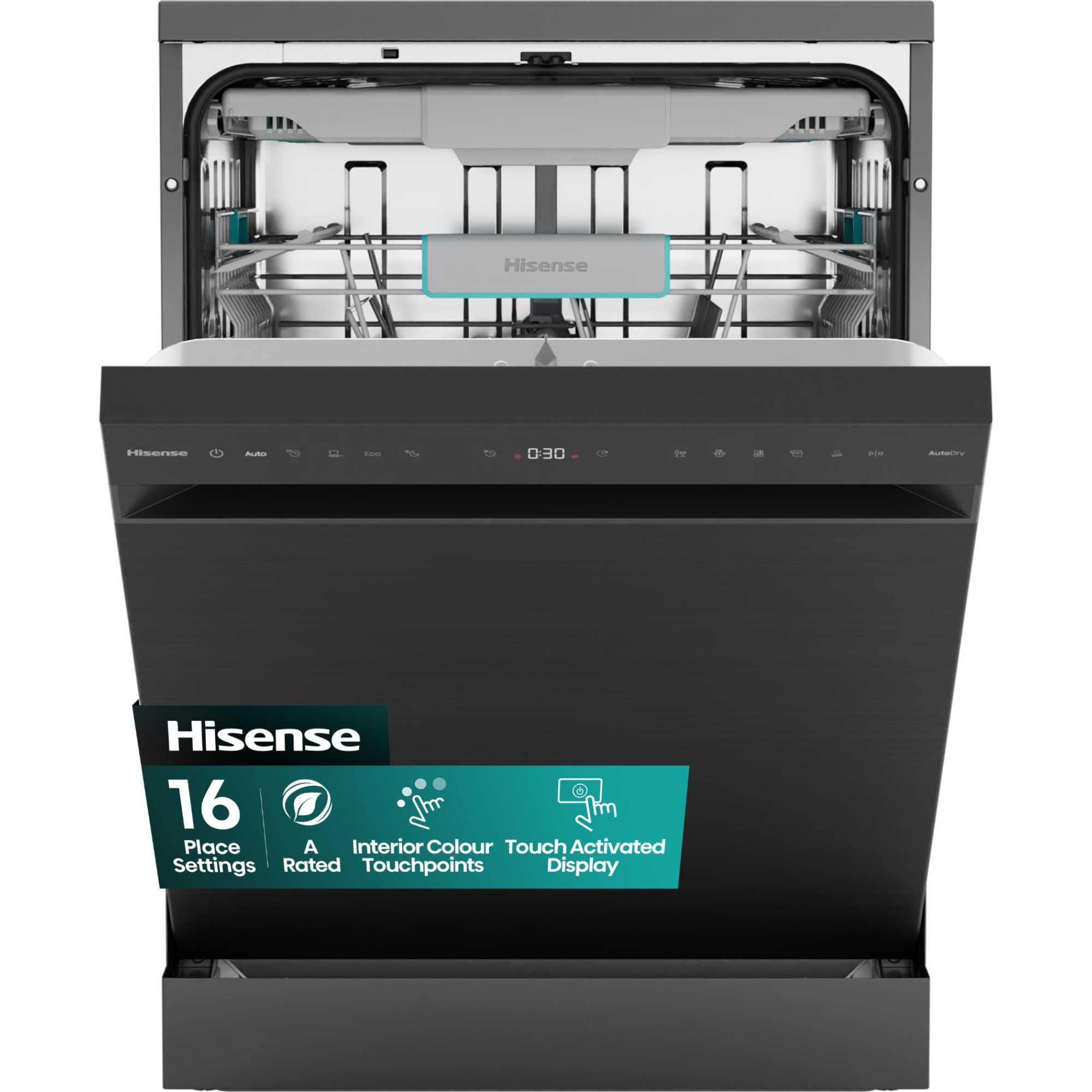Hi6 Full-Sized Freestanding Dishwasher - HS663A90BXUK
