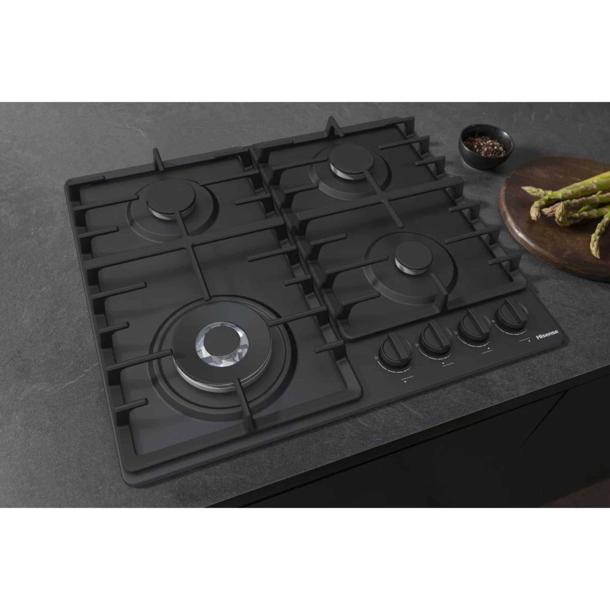 GM663BHF Hi2 60cm 4 Zone Gas Hob - Black