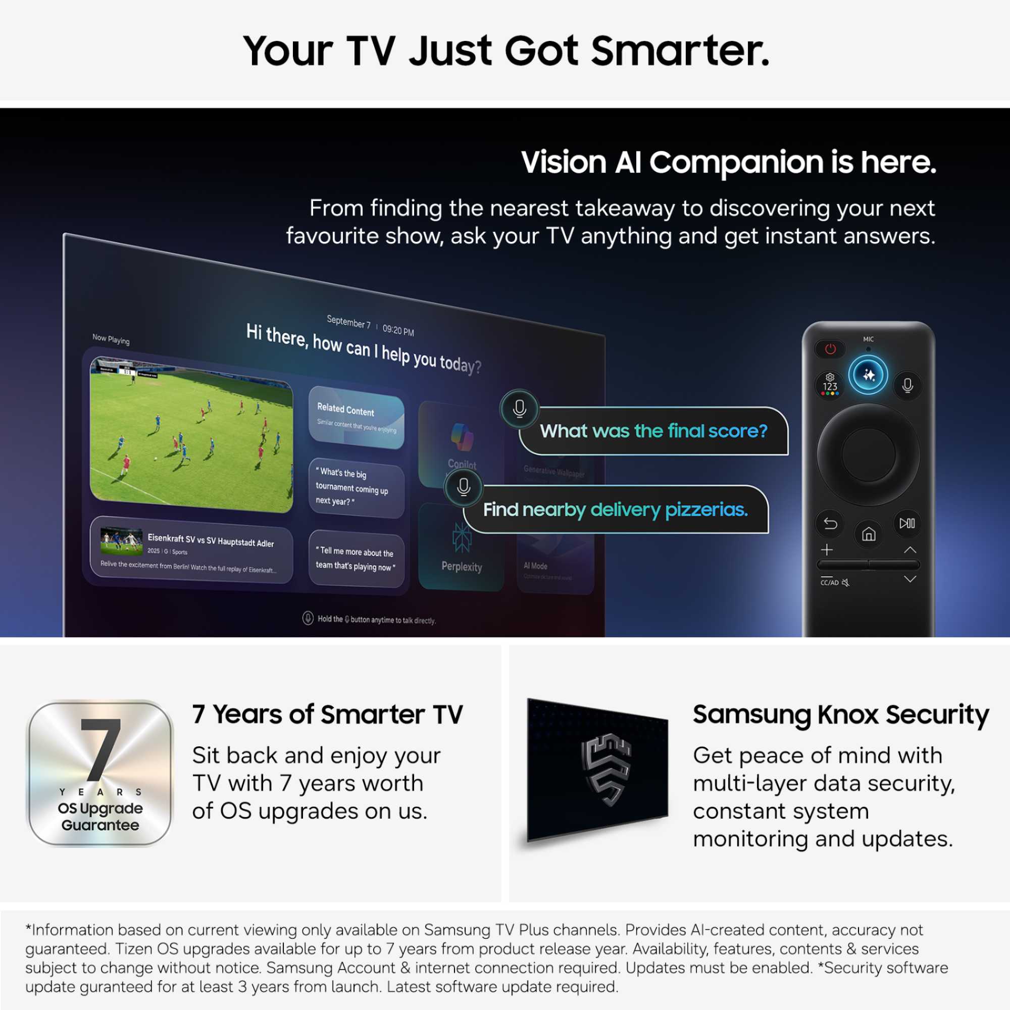 U8020H 43" 4K Ultra HD Vision AI Smart TV - UE43U8020H