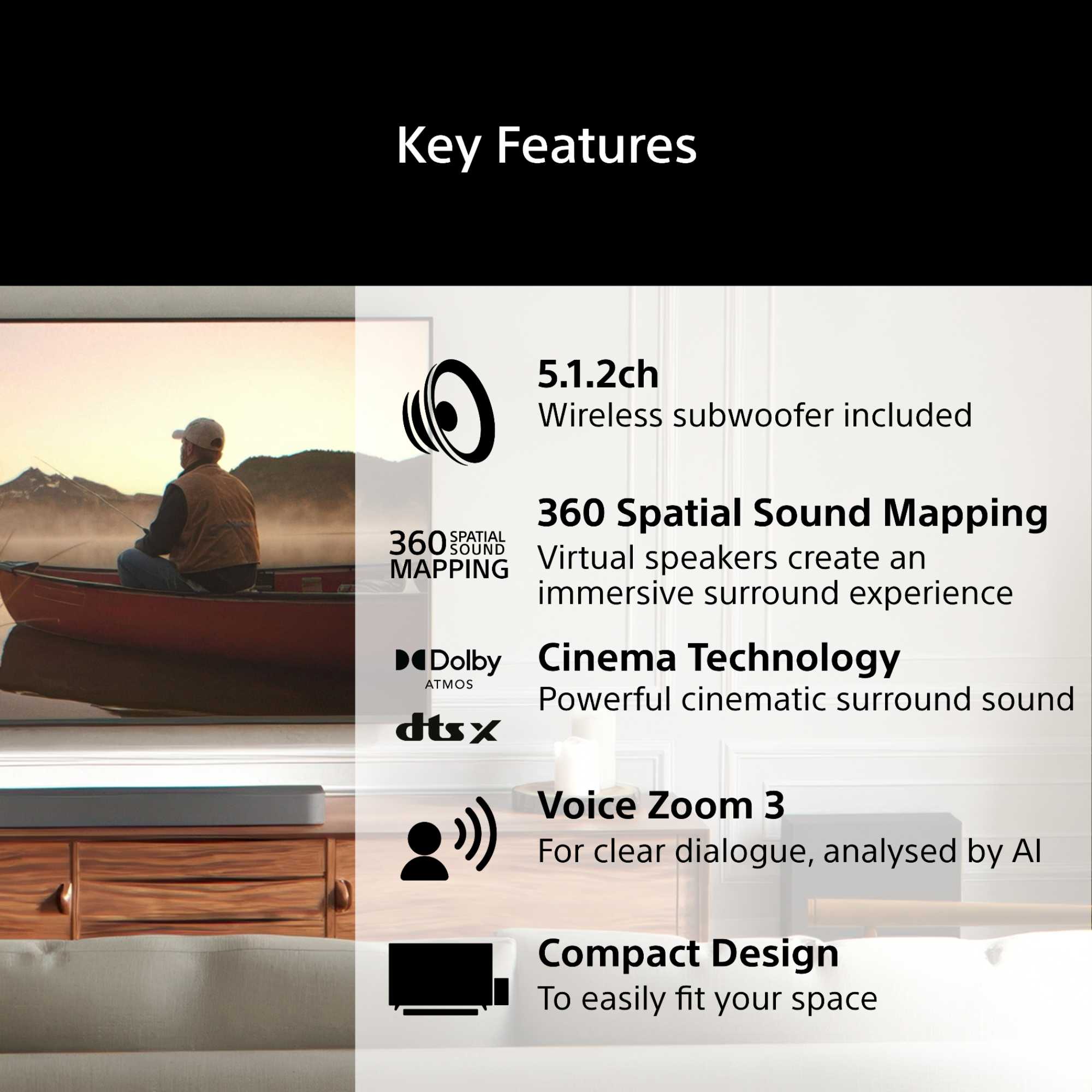 HTA7100KIT BRAVIA Theatre Bar 7 & Wireless Subwoofer - Black