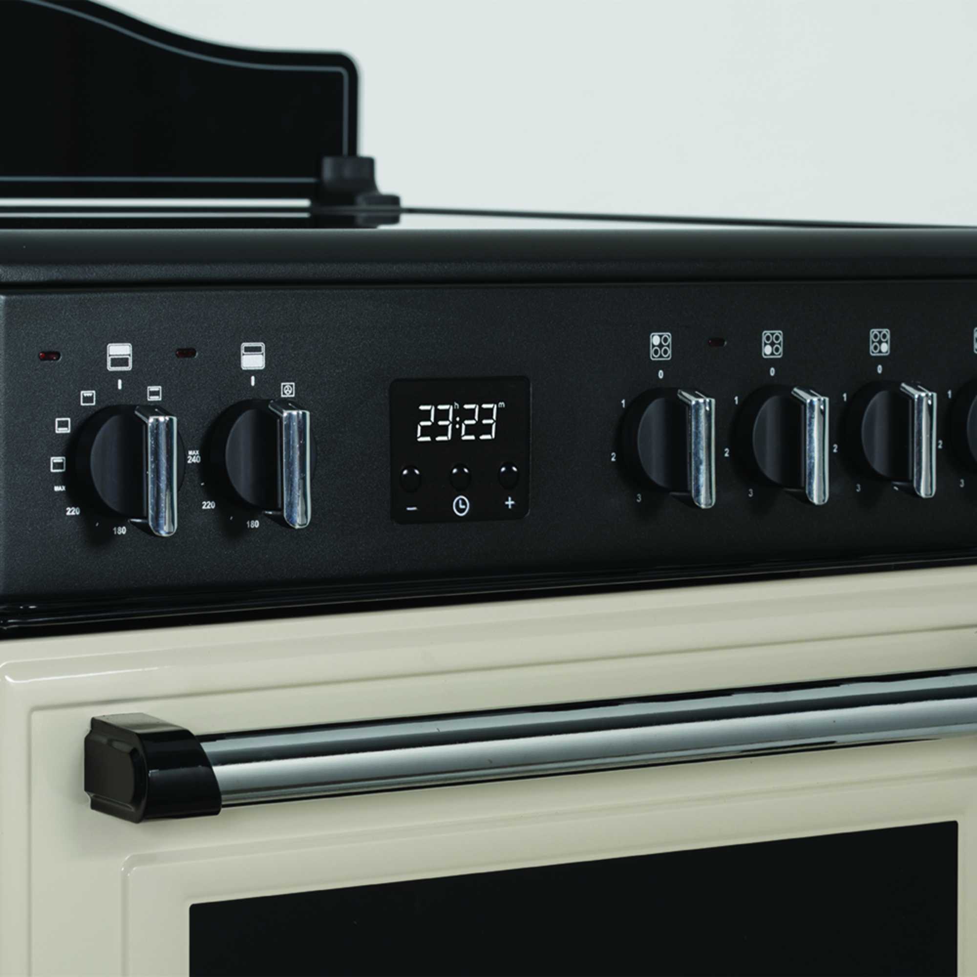C60CMRCRM 600mm Double Oven with Ceramic Hobs - Cream