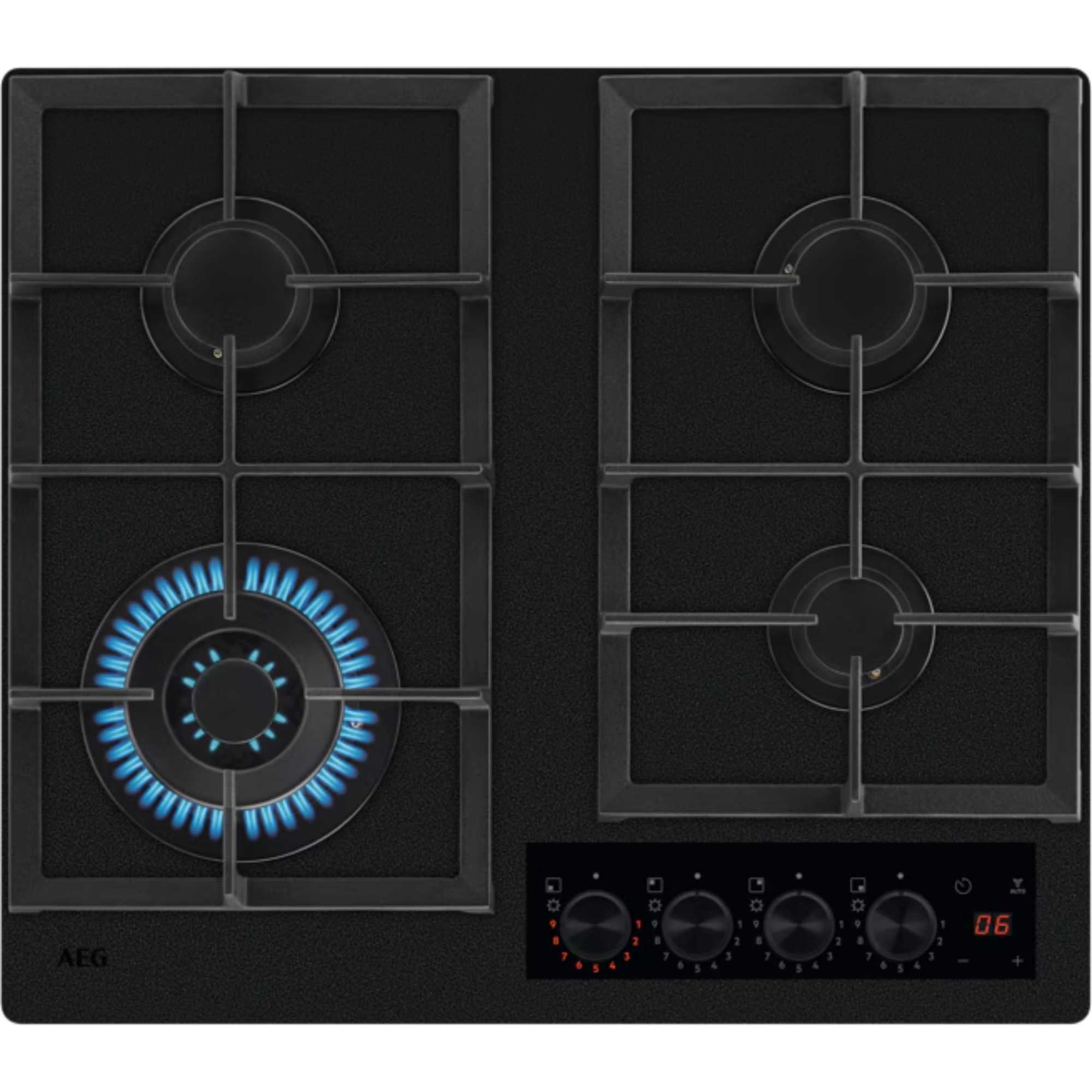 8000 Flamelight HKB64341NL Gas on Glass Hob 60cm - Black