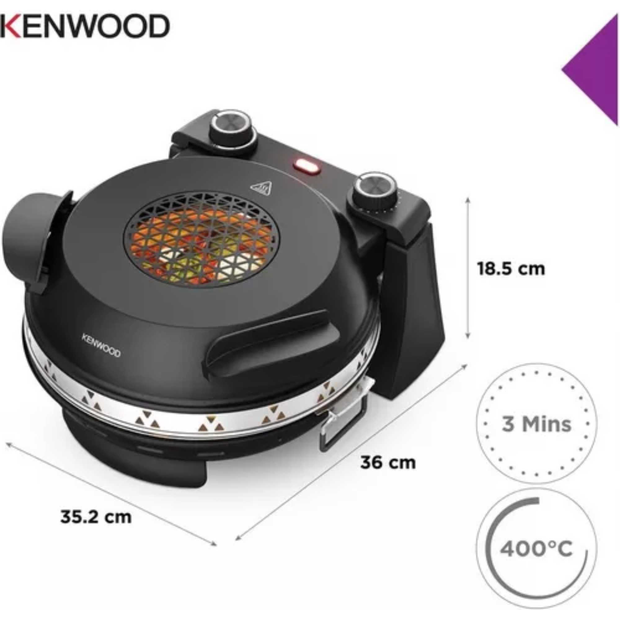 My Pizzeria KPO10.000BK Pizza Oven - Black