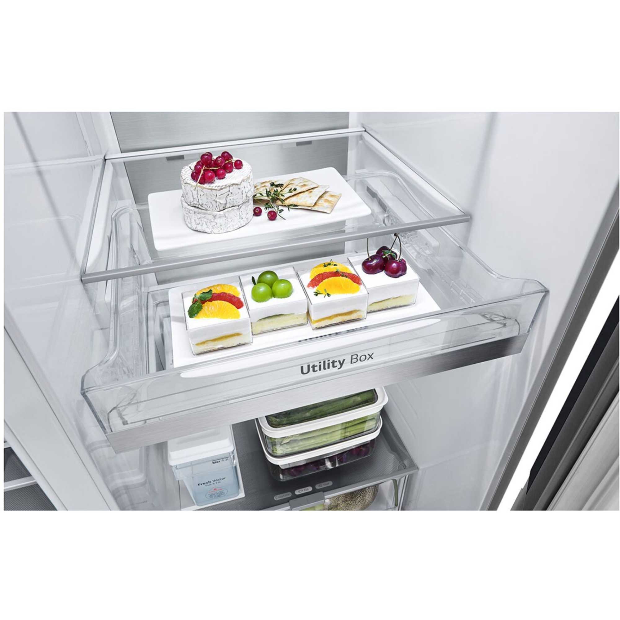 GSXE91BSAD 628L Door-In-Door American Style Fridge Freezer - Silver