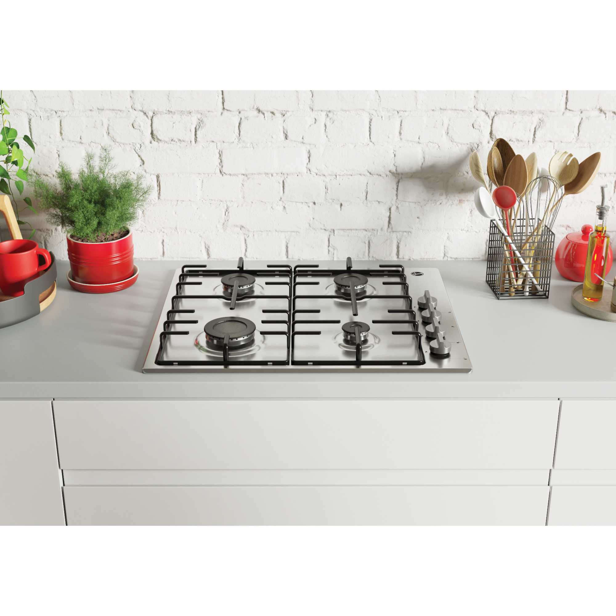 H-Hob 300 Gas HHW6LK3X 60cm 4 Gas Burner Hob - Stainless Steel