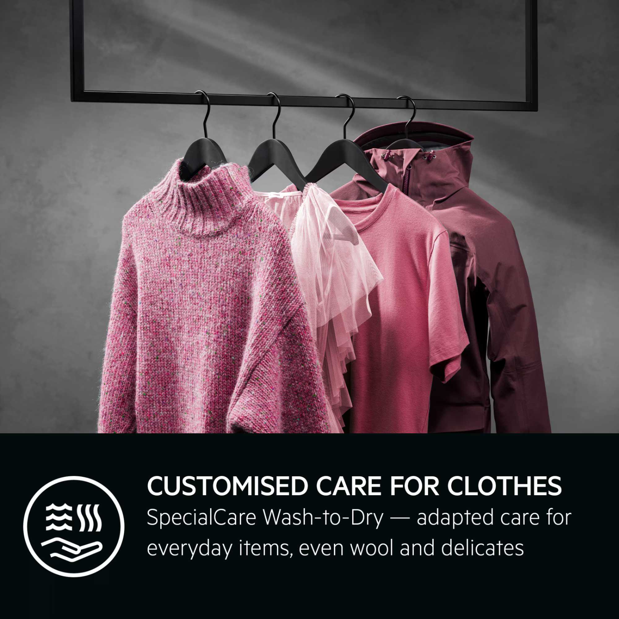 LWR7196U4B 9kg Wash 5kg Dry 7000 ProSteam Condenser Washer Dryer - Black