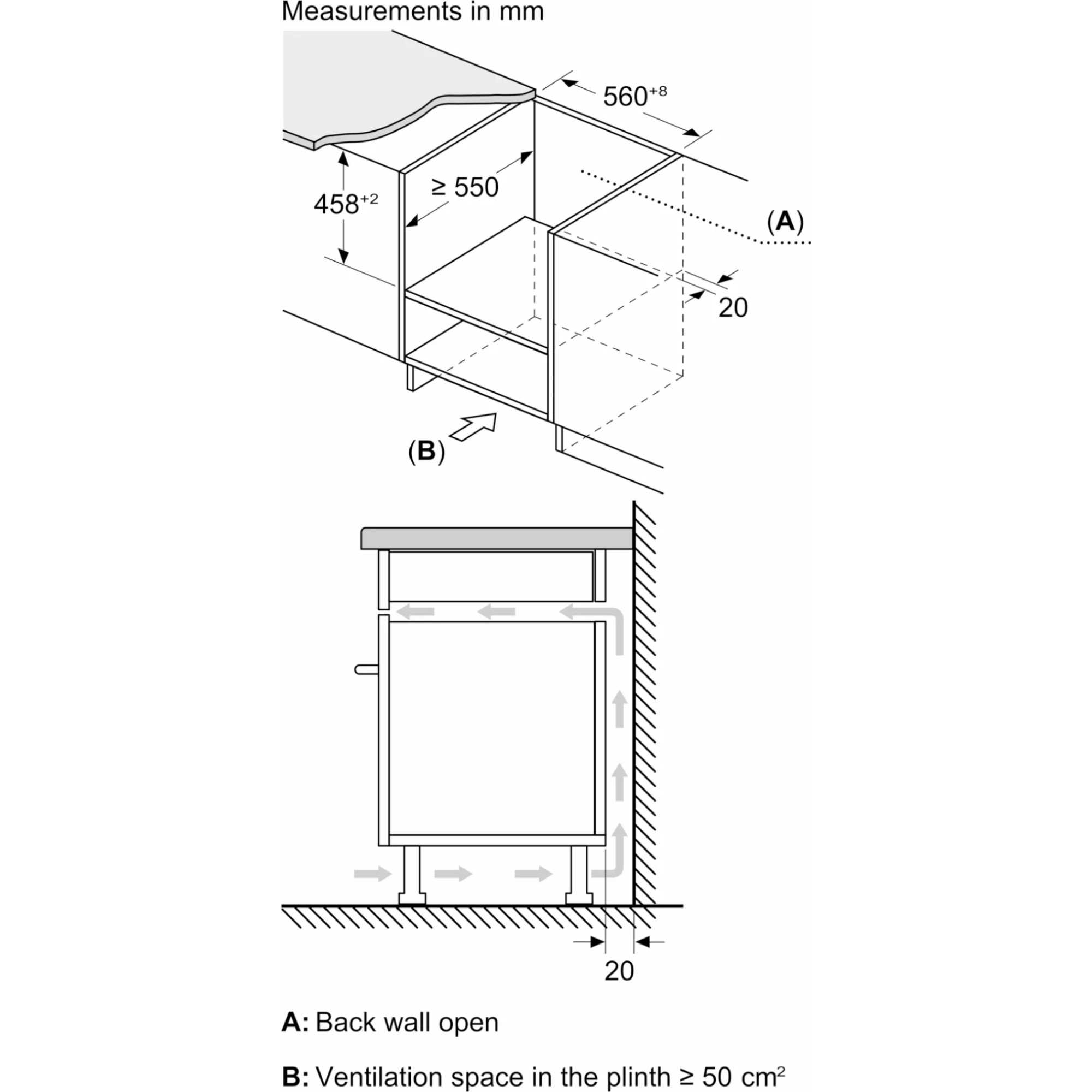 C1AMG84N1B N 50 60mm 900W Built-In Microwave Oven - Stainless Steel