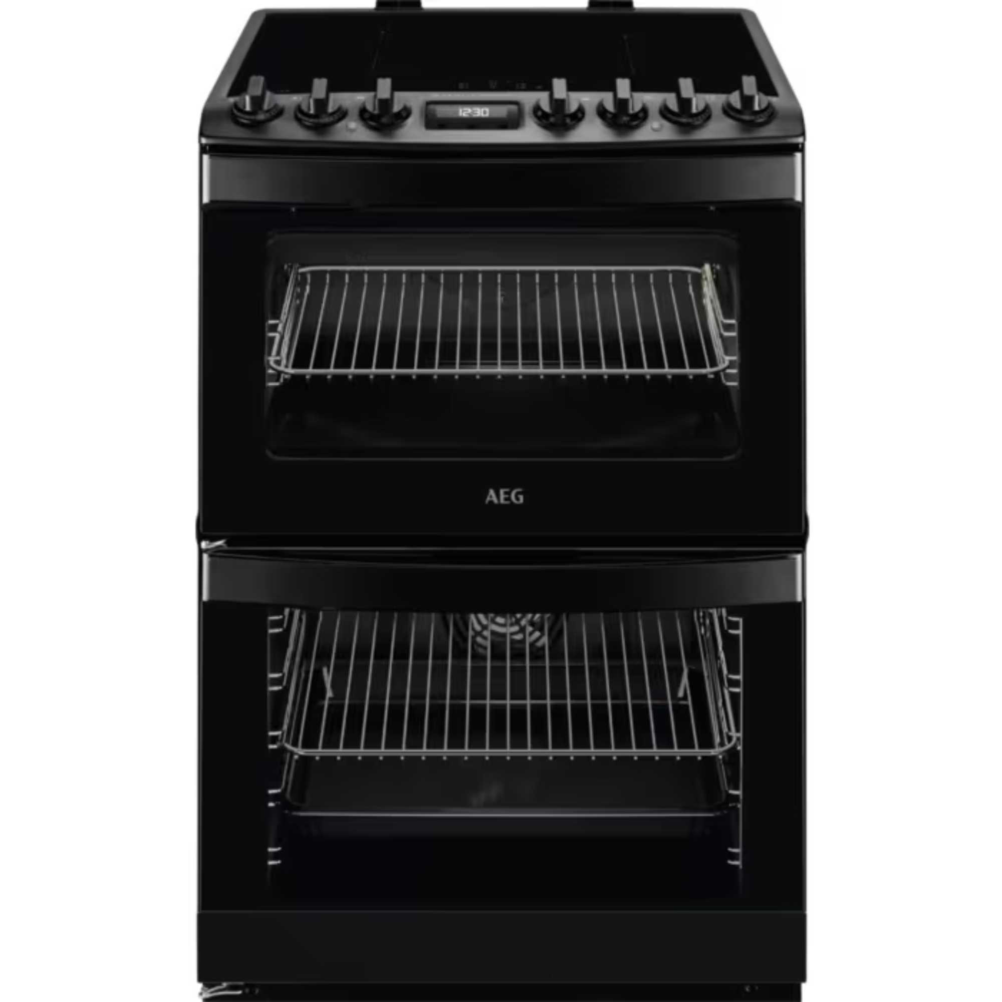 6000 SteamBake Electric Double Oven Cooker - CIB6743MCB