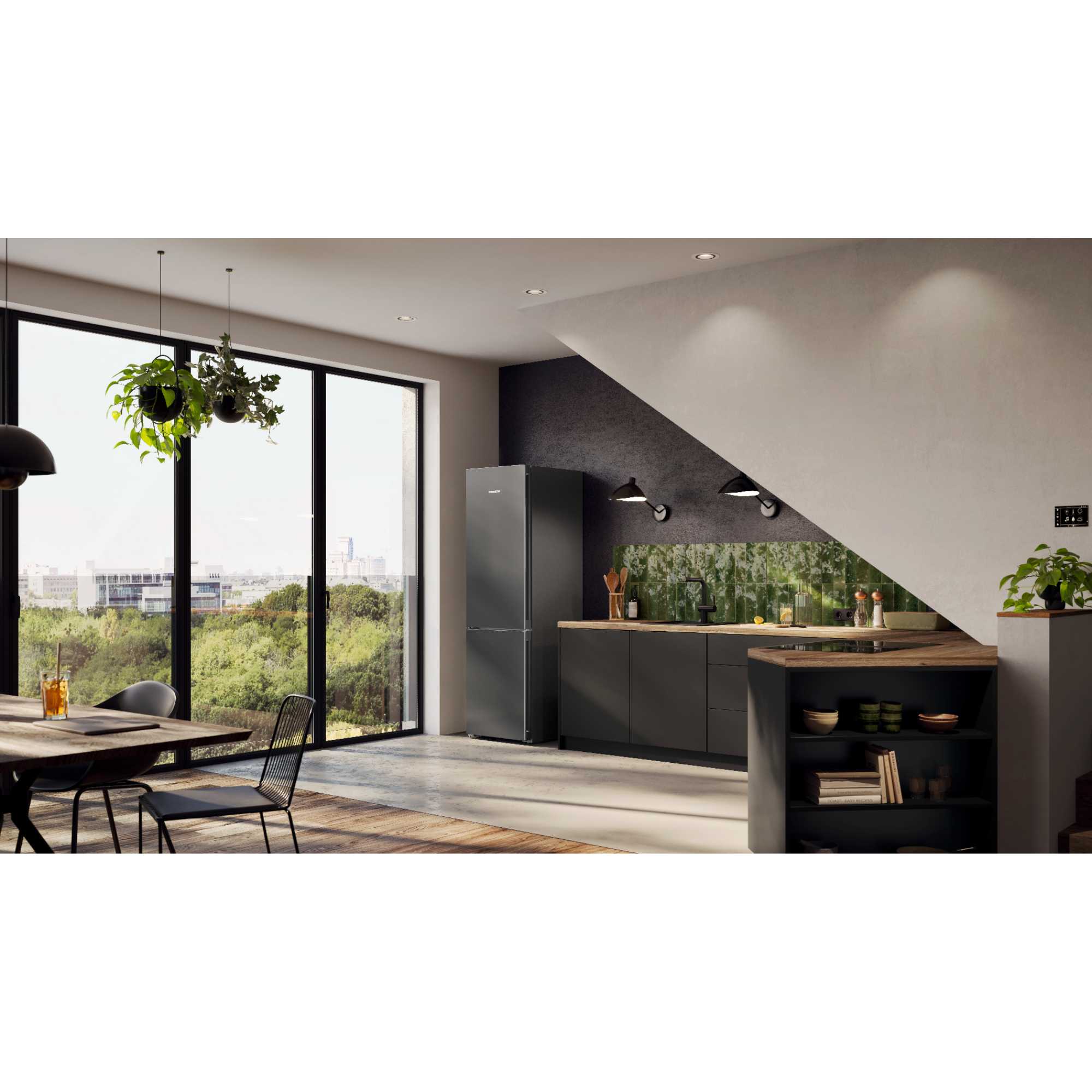 CNDGC 5703 Pure NoFrost Fidge Freezers with EasyFresh - Dark Grey