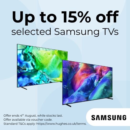 15% off selected Samsung TVs
