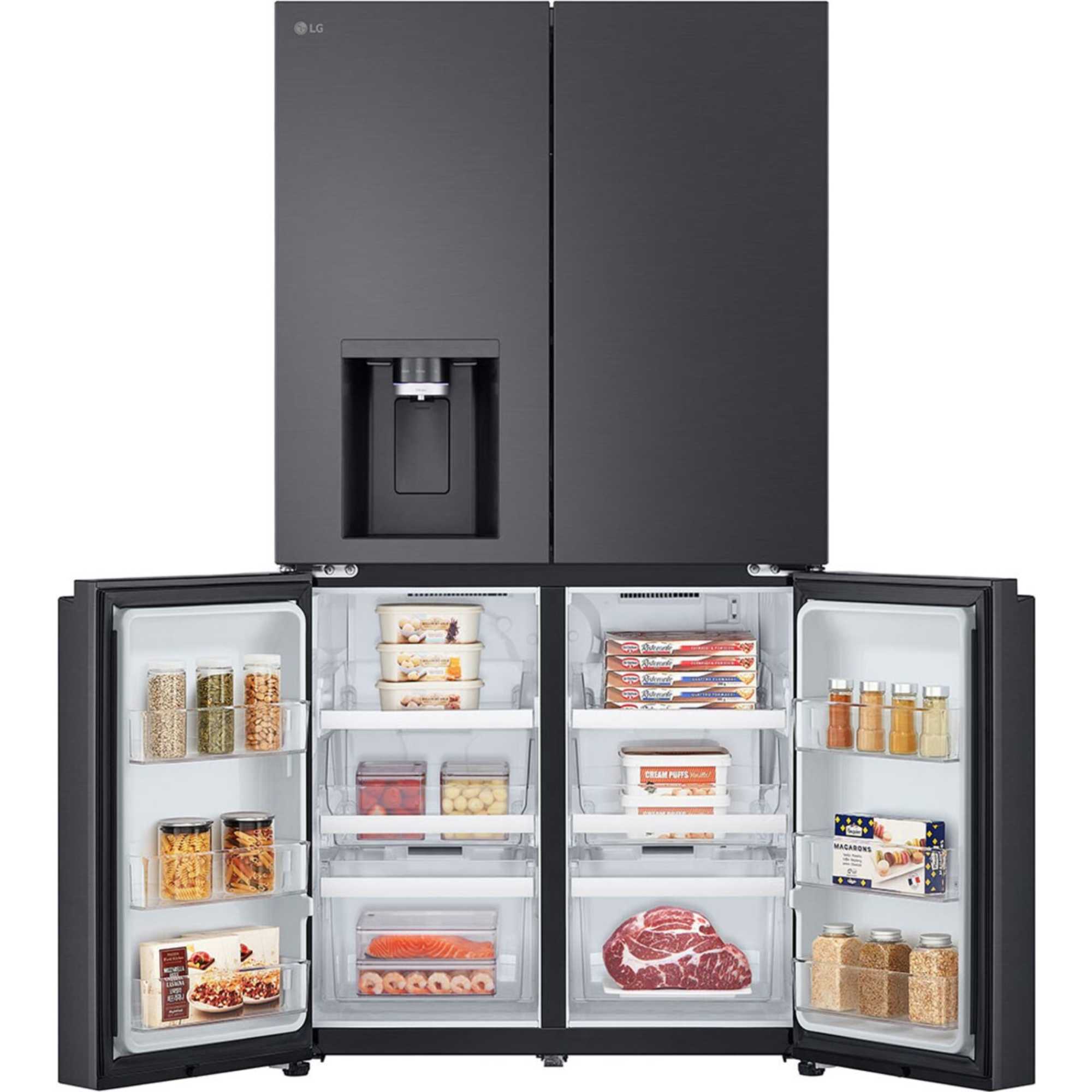 GMF960EV4E NatureFRESH American Style Fridge Freezer - Essence Black Steel