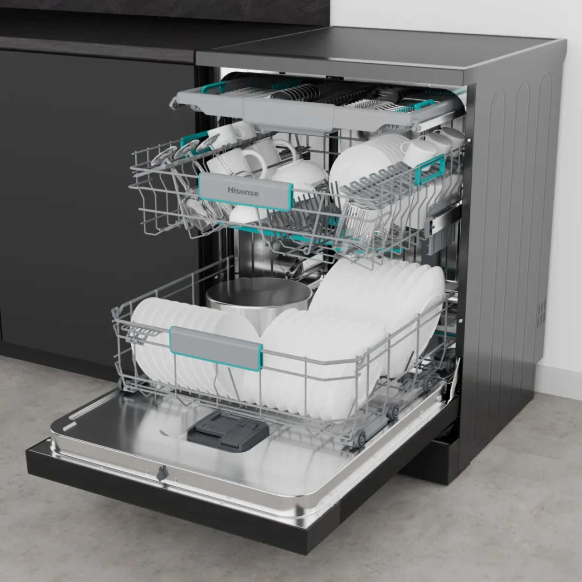 Hi6 Full-Sized Freestanding Dishwasher - HS663A90BXUK