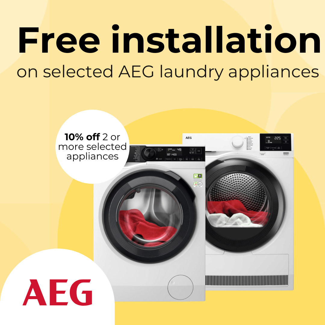 Free installation on selected AEG laundry appliances