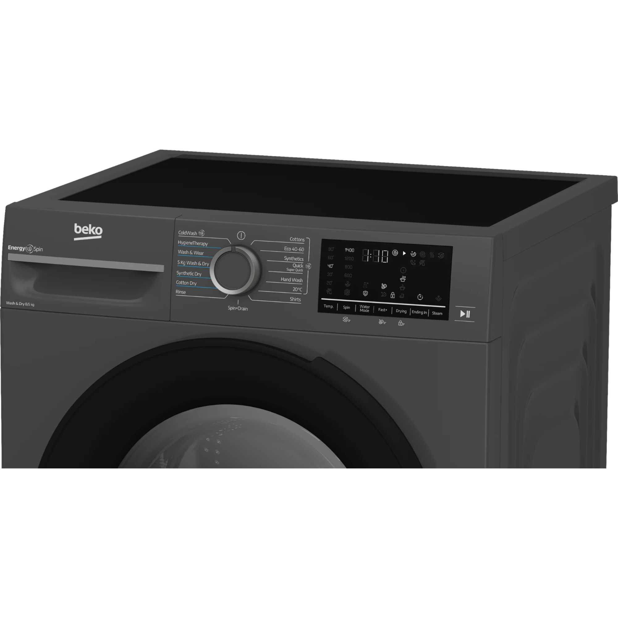 BM3DT68342B 8kg Wash 5kg Dry Washer Dryer with EnergySpin - Black