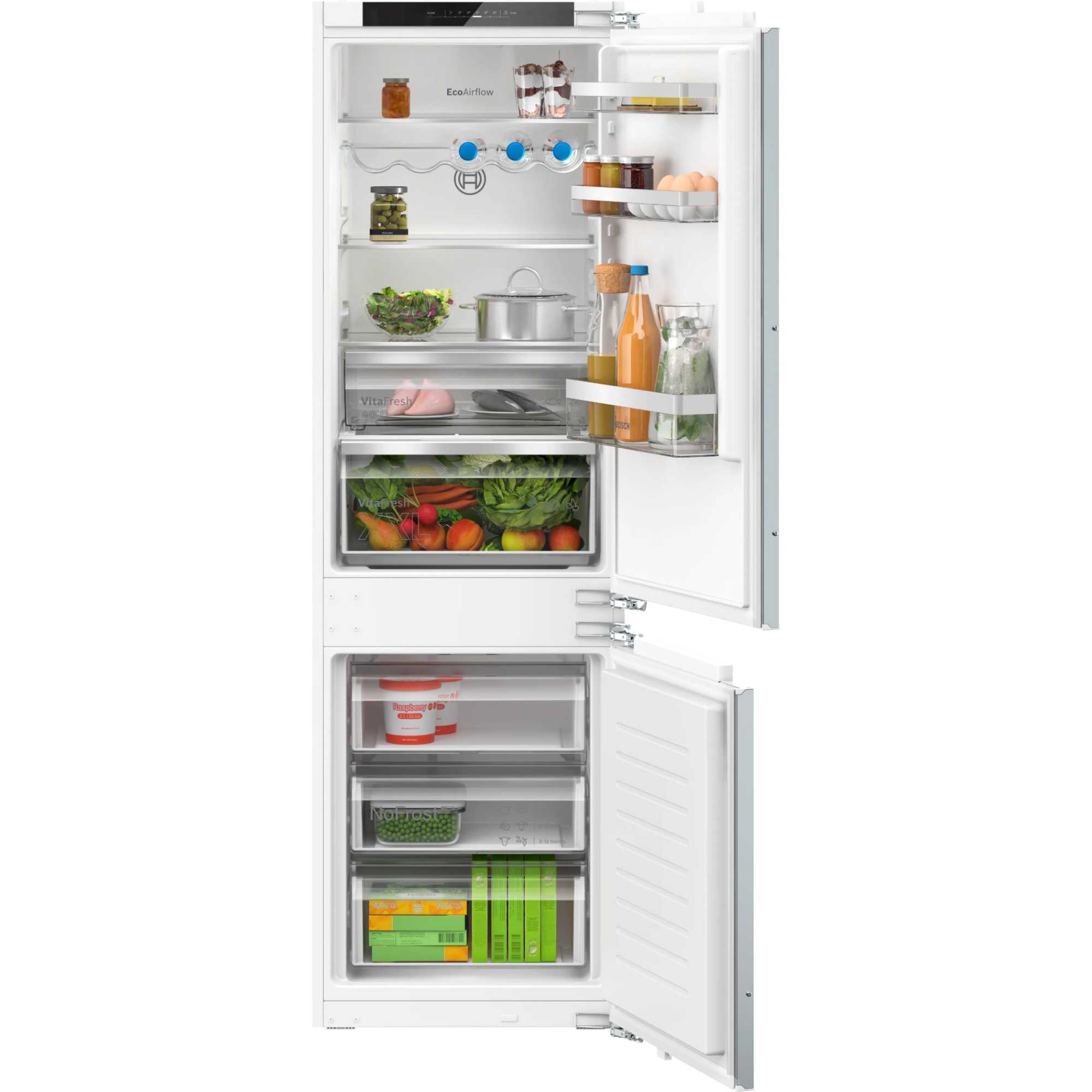 KIN86VFE0G Series 4 260l No Frost Integrated Fridge Freezer
