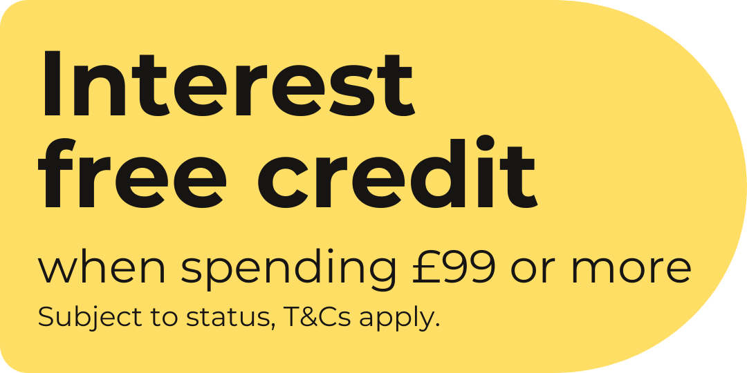 Interest free credit when spending £99 or more