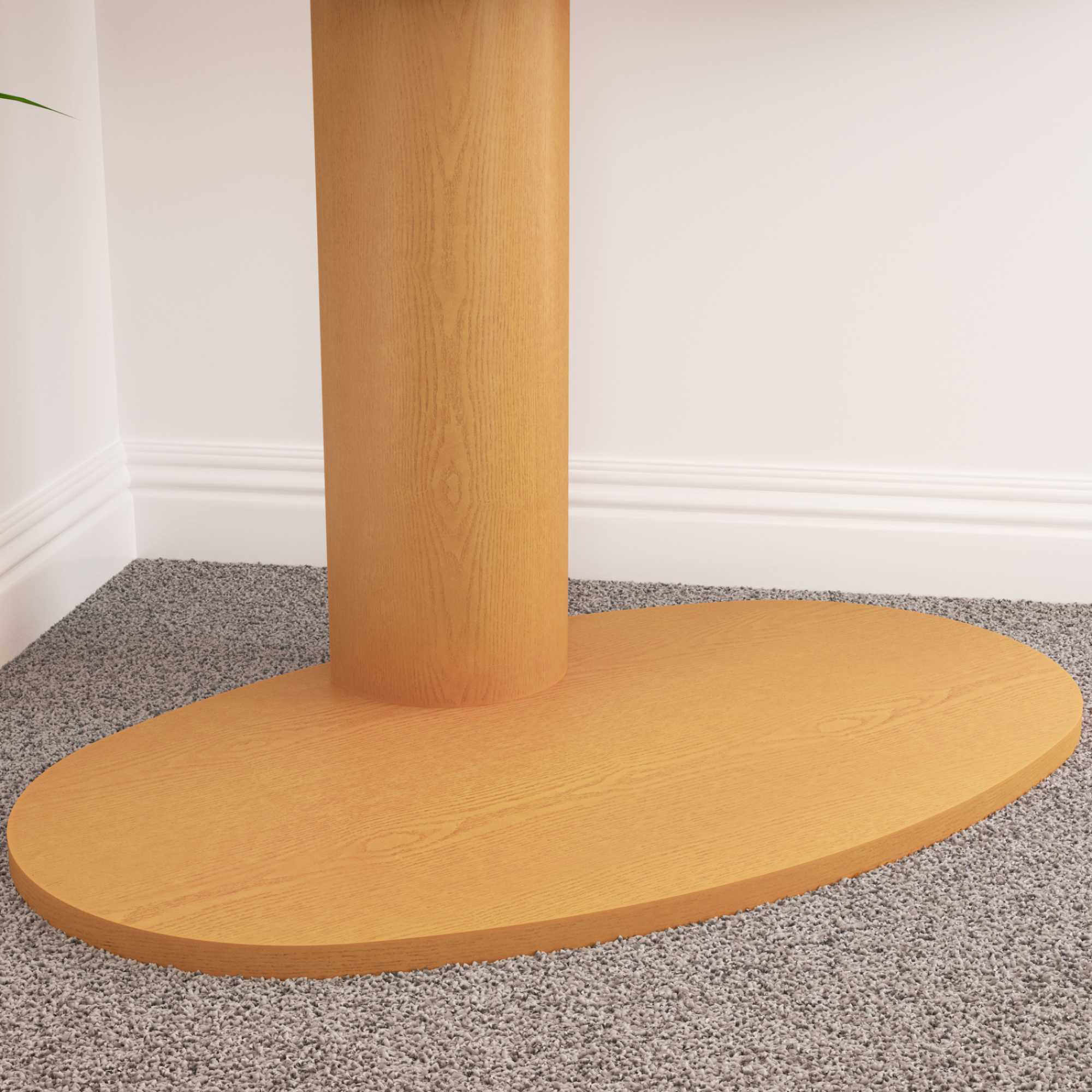 FL930CHEO Affinity Chepstow One Oval Pedestal TV Stand for 32-65" TVs - Oak