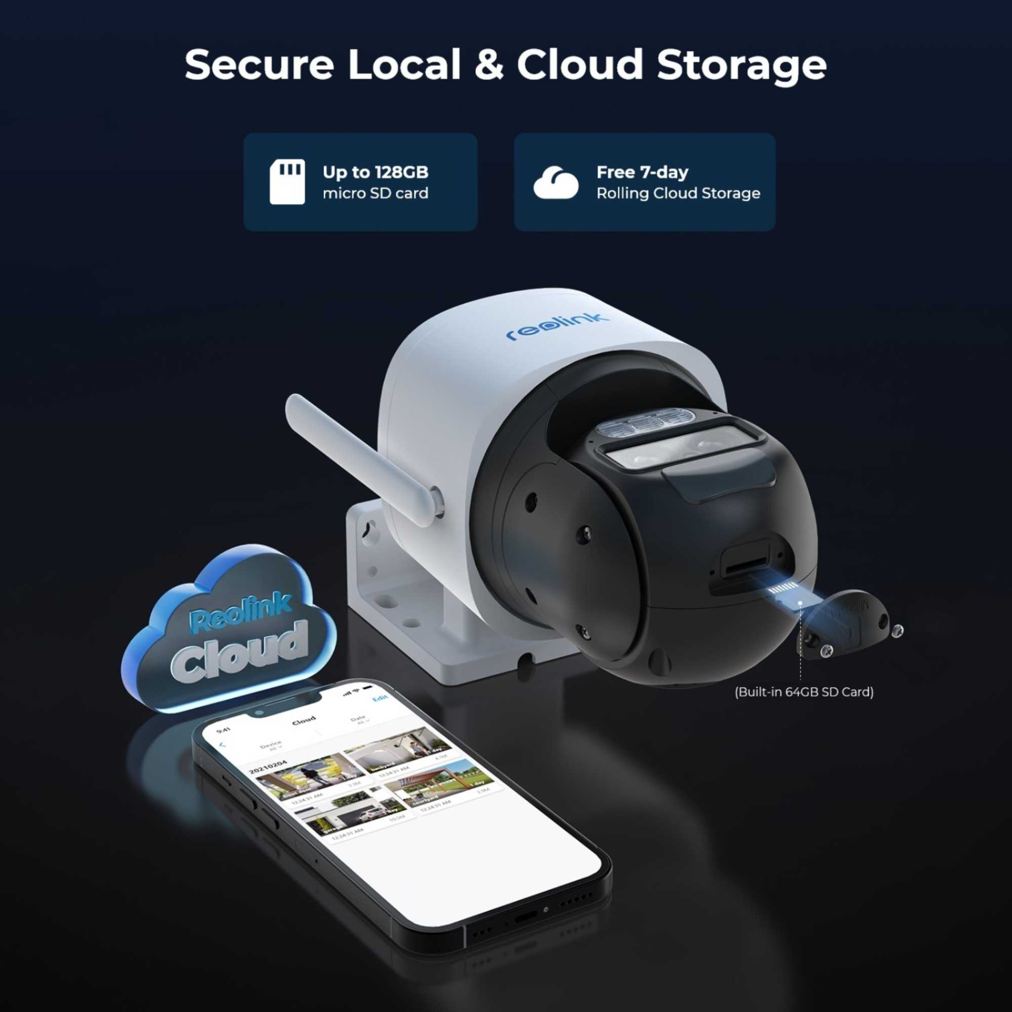 Advantage Series G770 4K PTZ Battery 4G LTE Security Camera + Solar + 64GB