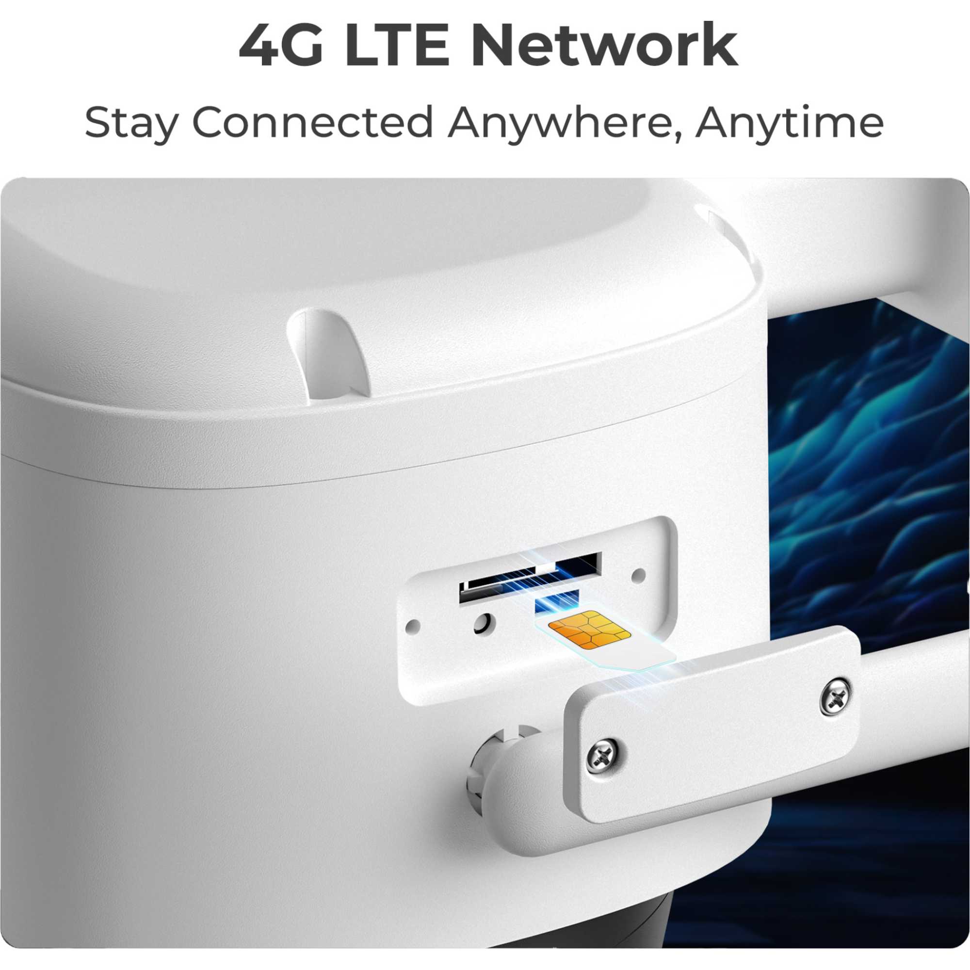 Trackmix Series 4K PTZ Battery 4G LTE Outdoor Security Camera with Solar Panel + 64GB