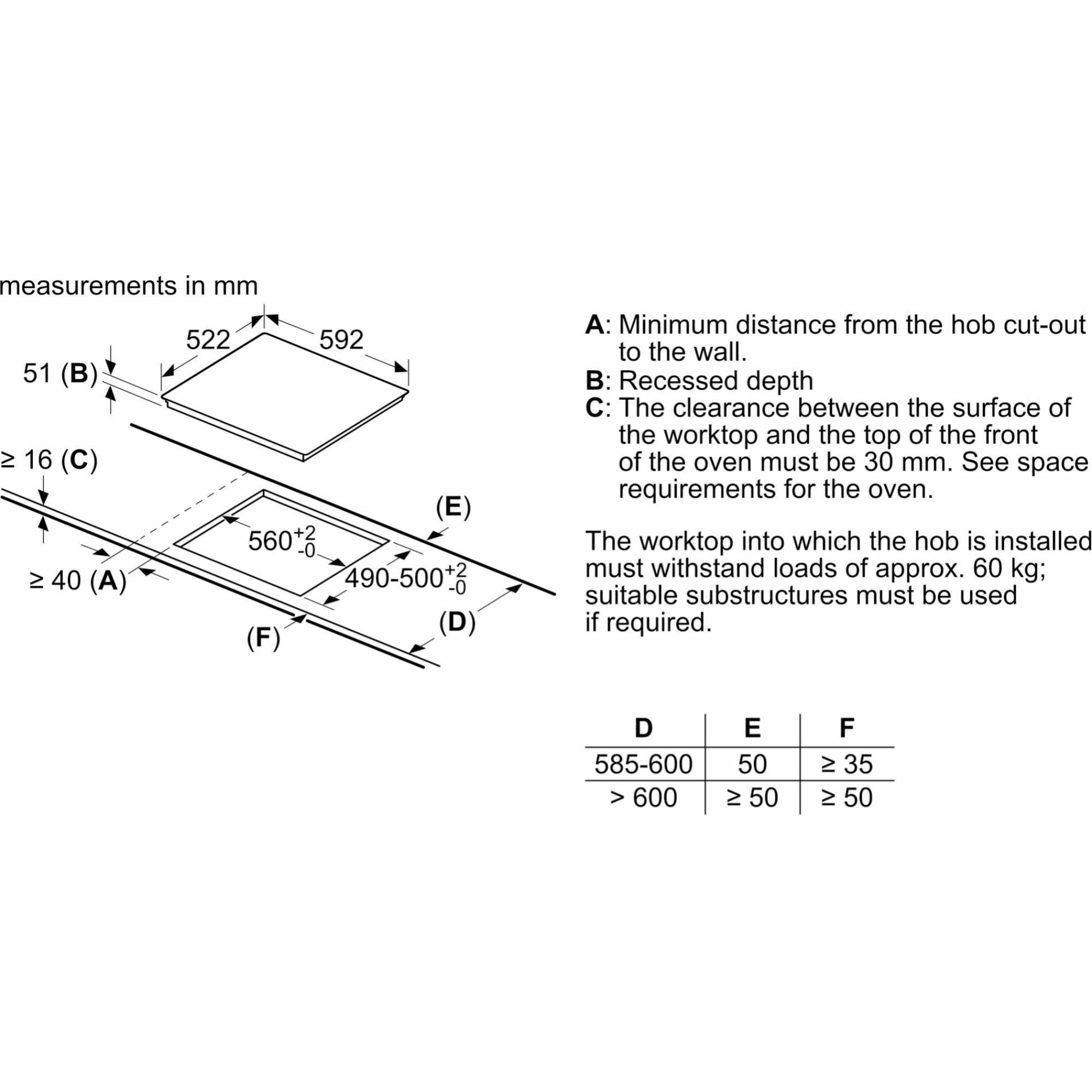 PUG61RAA5B Series 2 60cm 4 Zone Induction Hob with Plug - Black