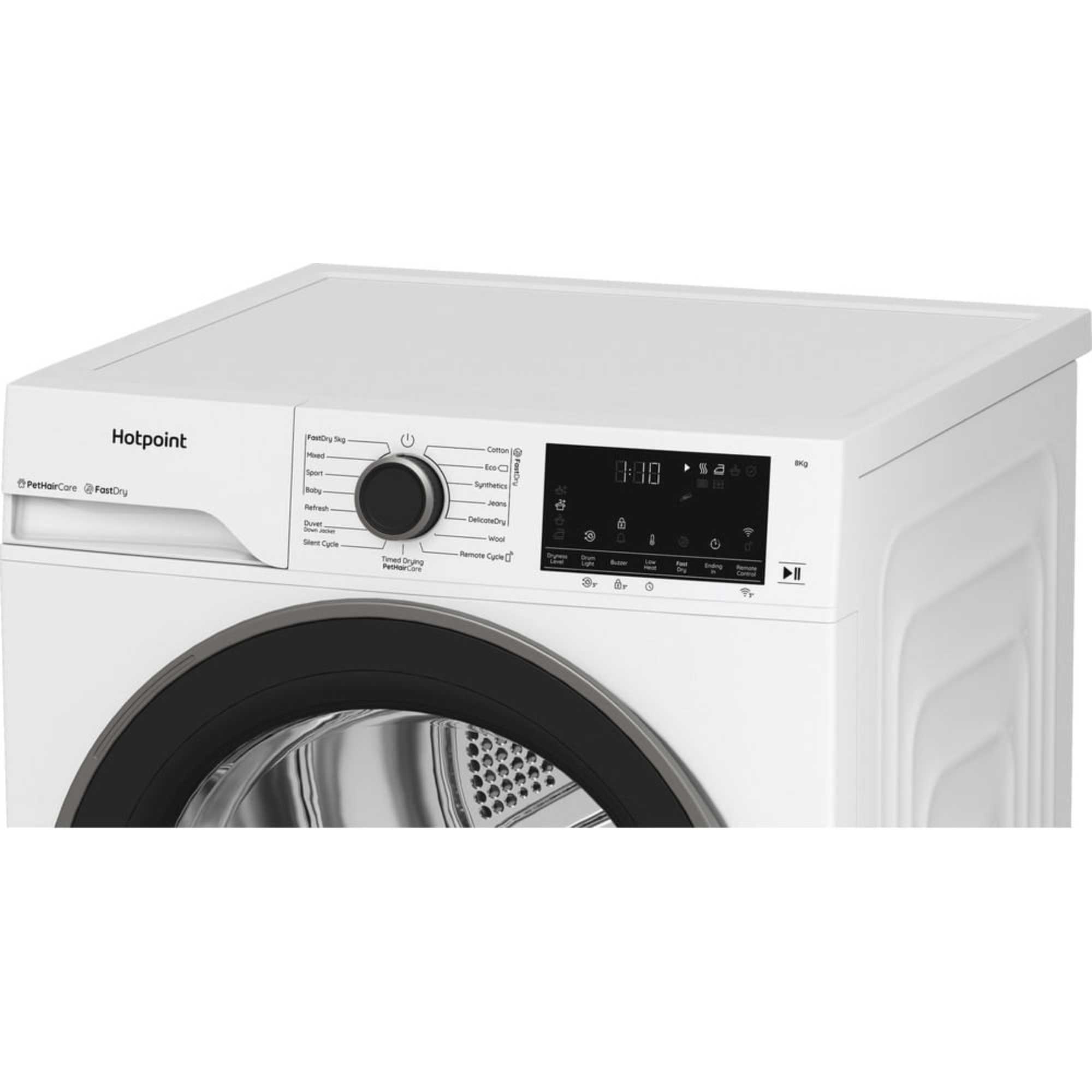 C HD 84M WBS UK Fabric Care 8kg Heat Pump Tumble Dryer with HomeWhiz - White