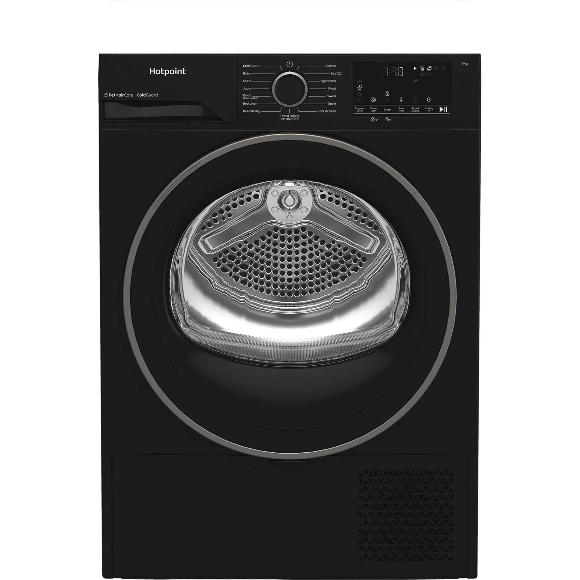 C HD 93M BB UK 9kg Heat Pump Tumble Dryer - Black
