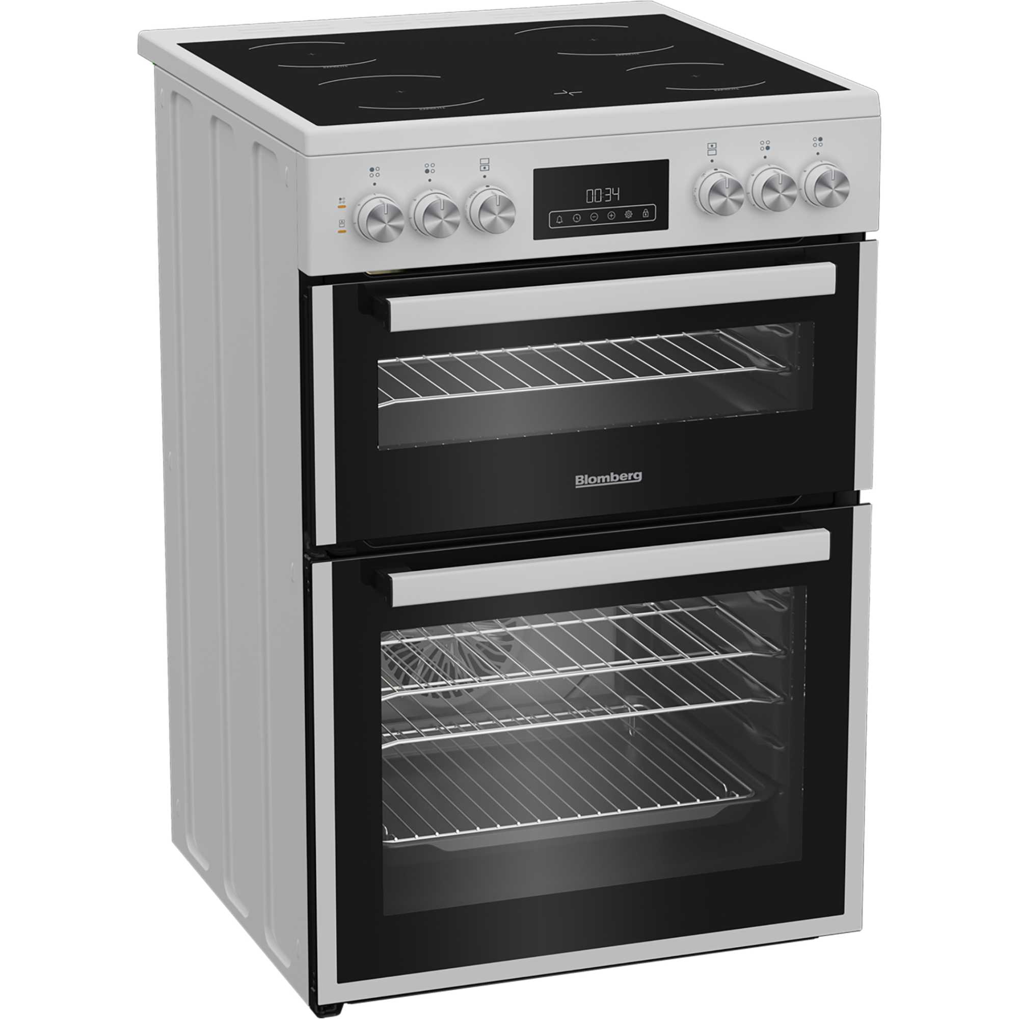 HKRN651W 60cm Freestanding Electric Double Oven Cooker