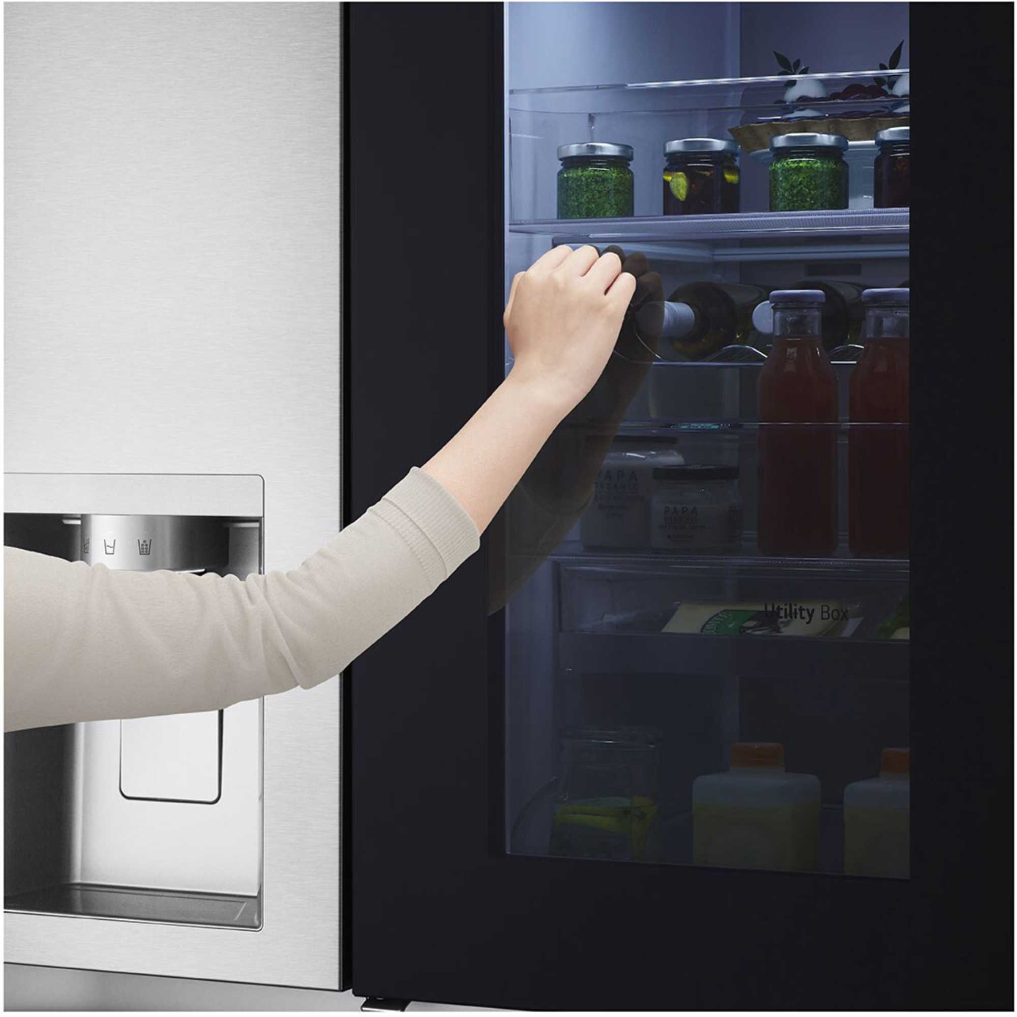 GSXE91BSAD 628L Door-In-Door American Style Fridge Freezer - Silver