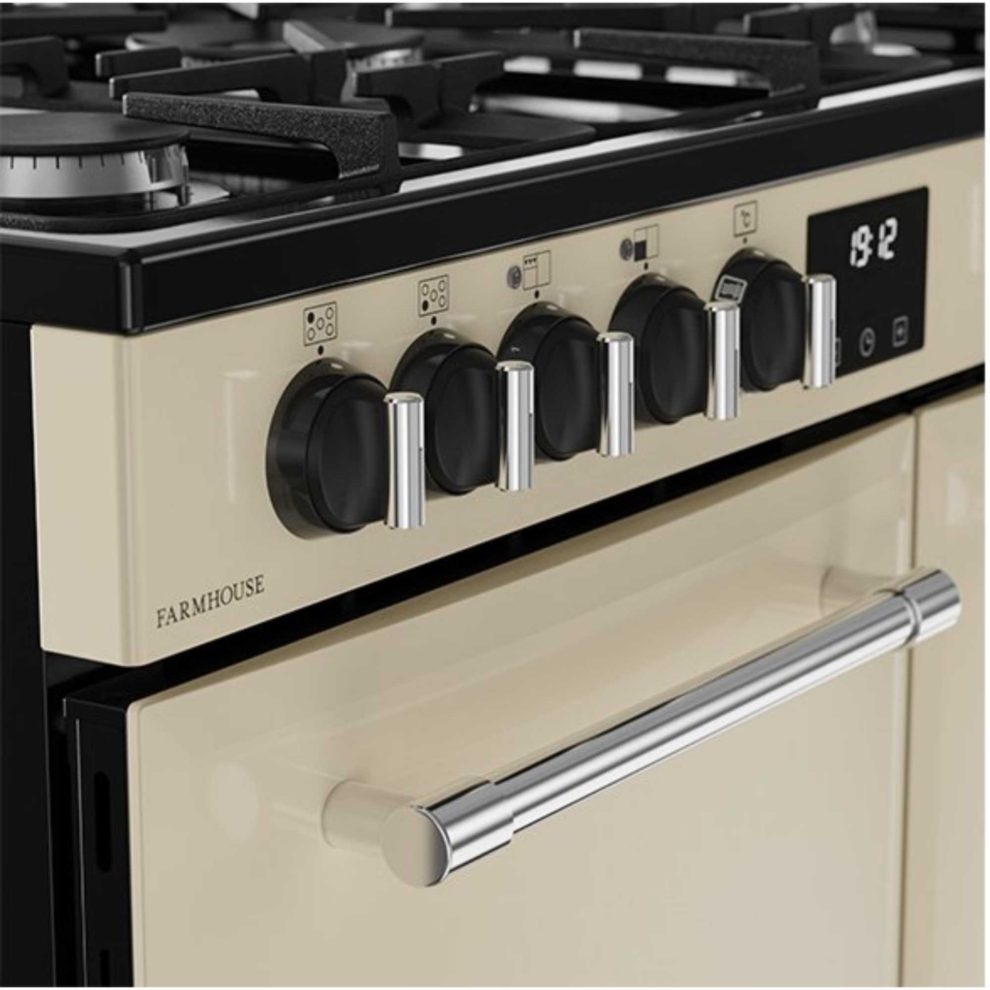 RCAFHOUSE90DFCRM Farmhouse 90DF Range Dual Fuel Cooker - Cream