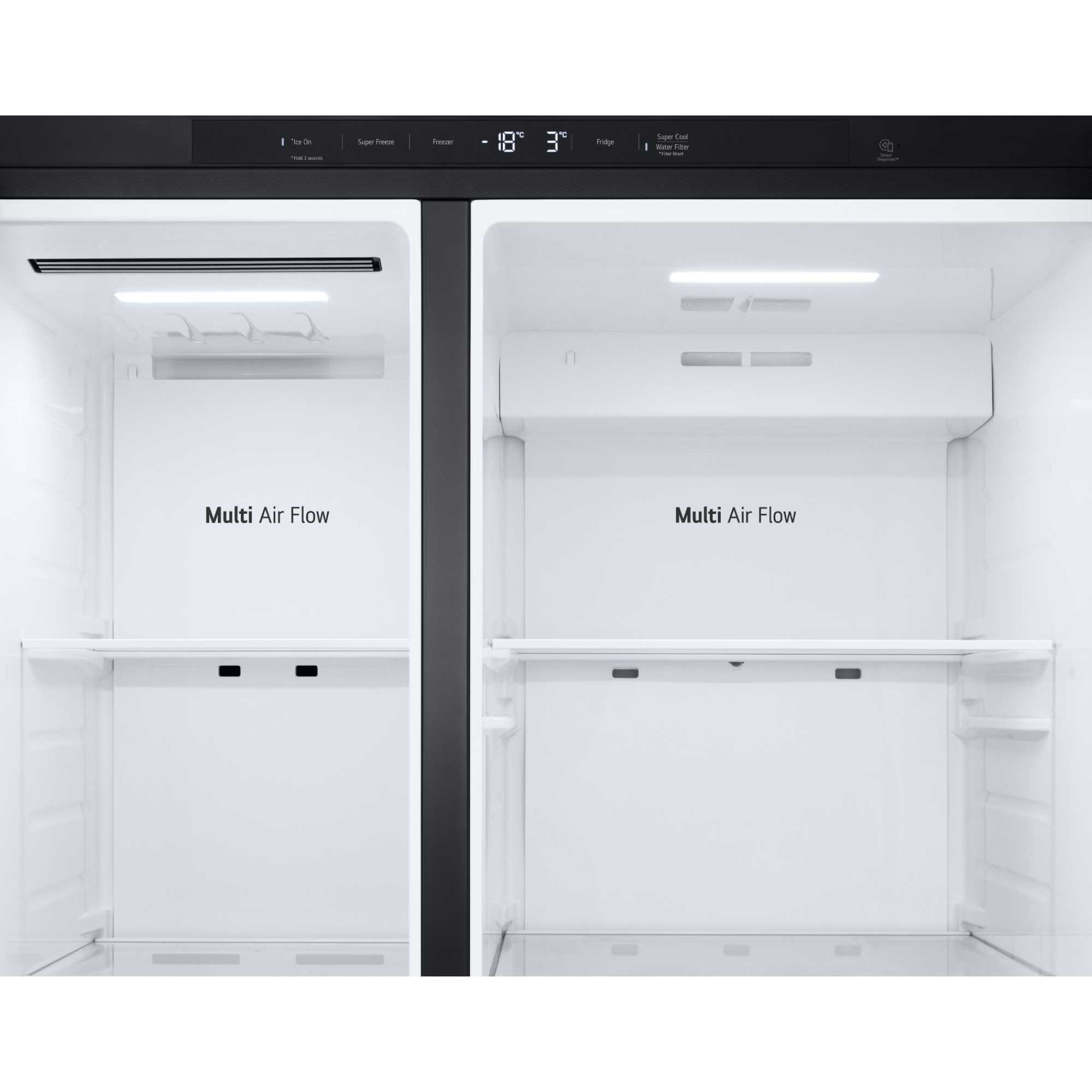 GSLC40EPPE NatureFRESH American Style Fridge Freezer - Matte Black
