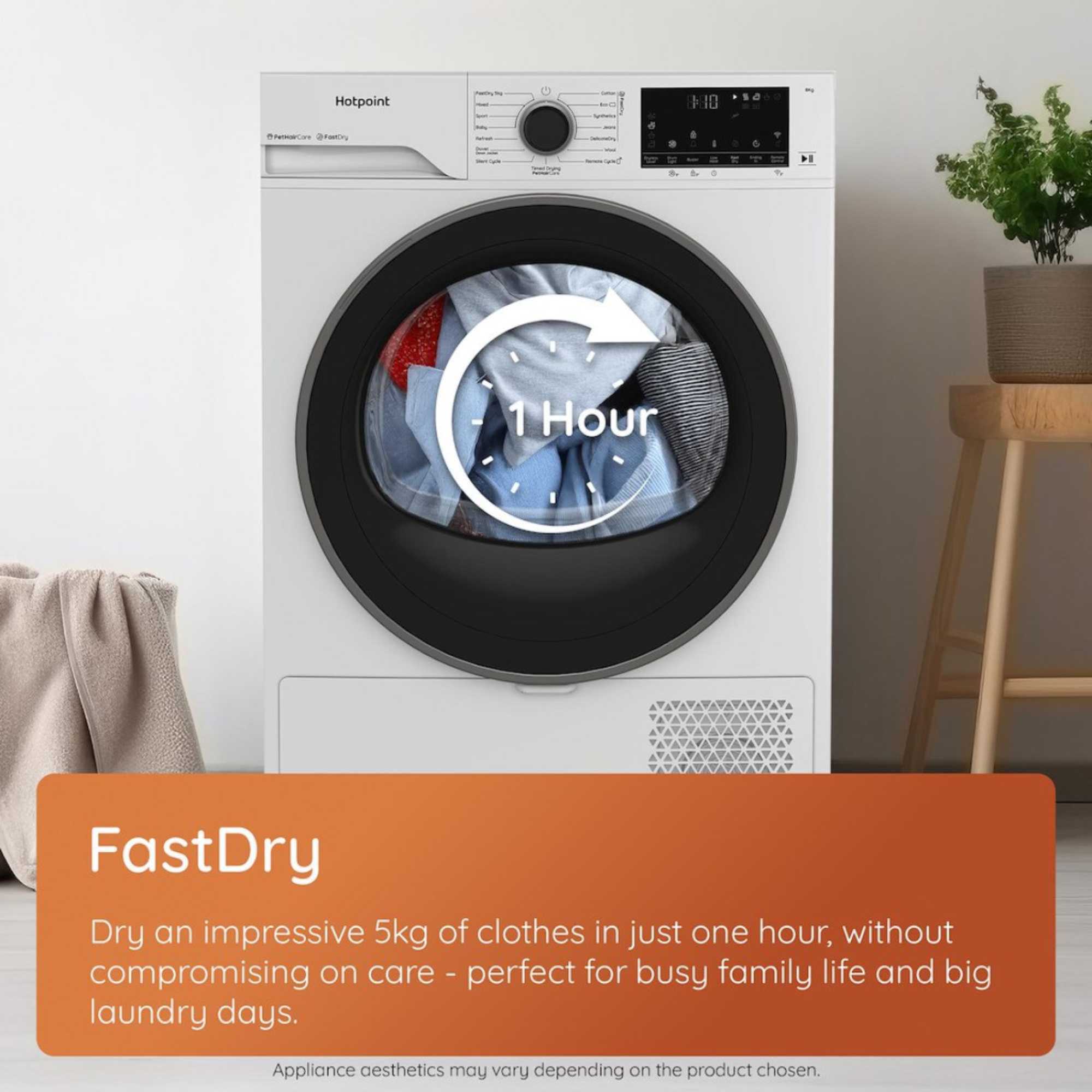 C HD 94M GBS UK 9kg Heat Pump Tumble Dryer - Grey