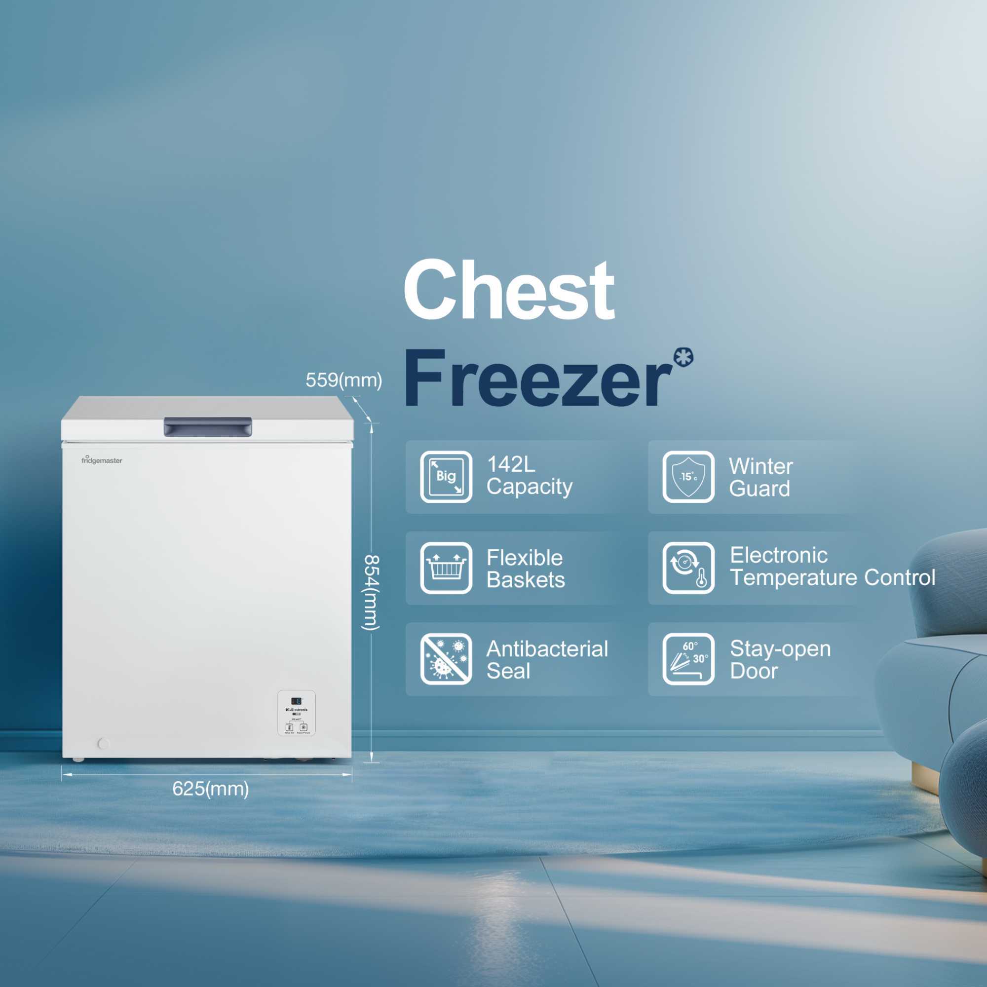 MCF142E Chest Freezer with Winter Guard Technology