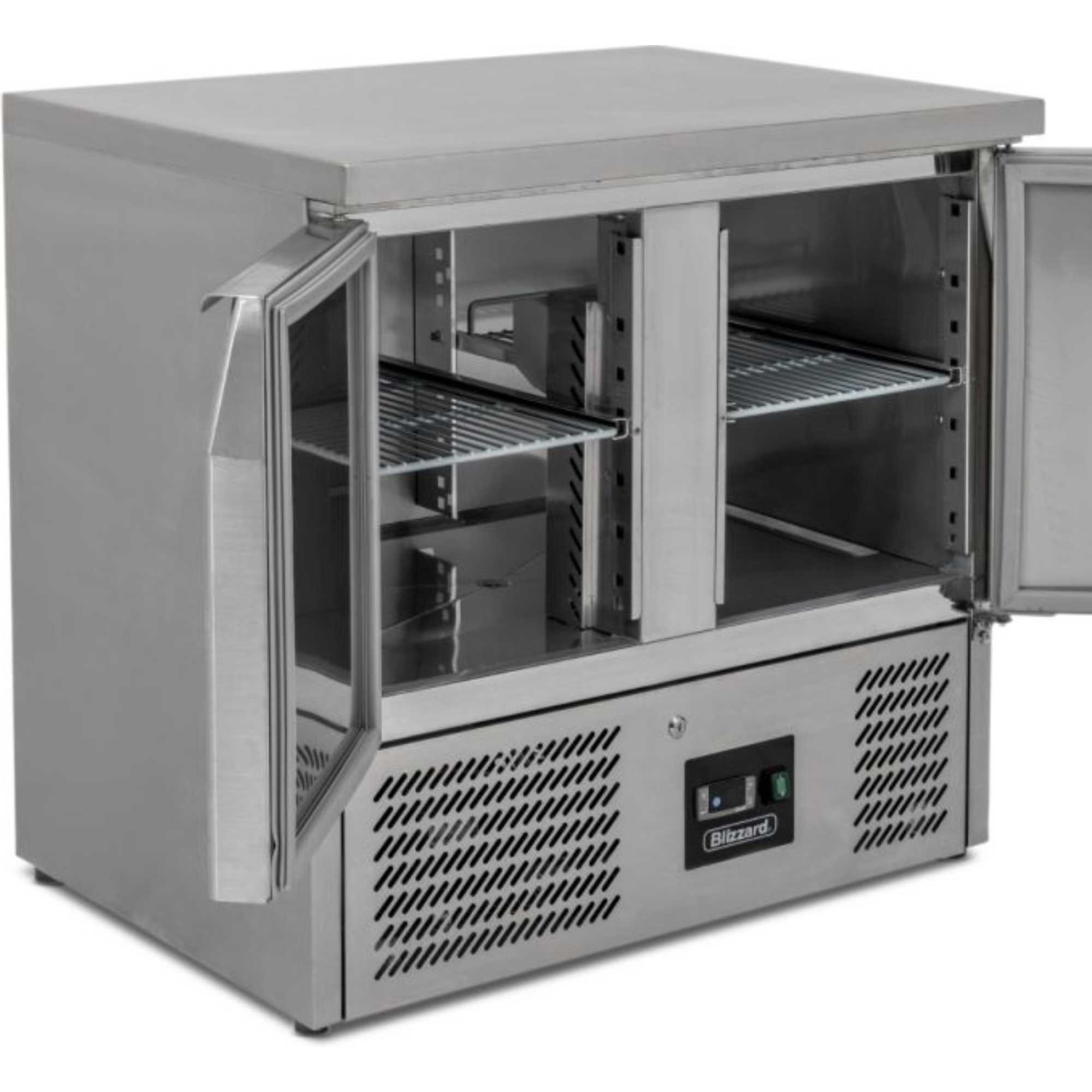 BCC2 Compact Double Door Undercounter 179L Refrigerator - Stainless Steel