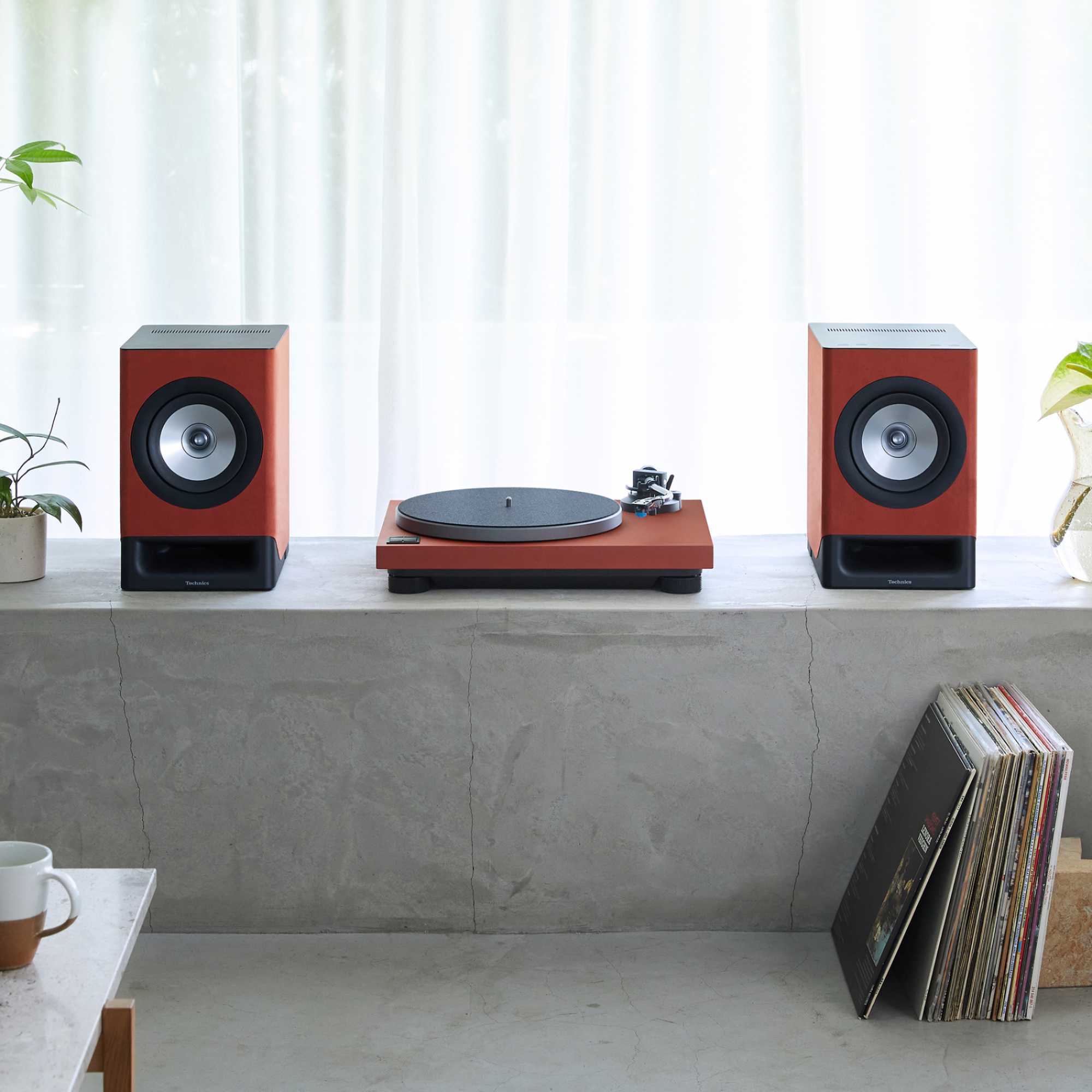 SL-40CBTBT Direct Drive Turntable System with Bluetooth - Terracotta