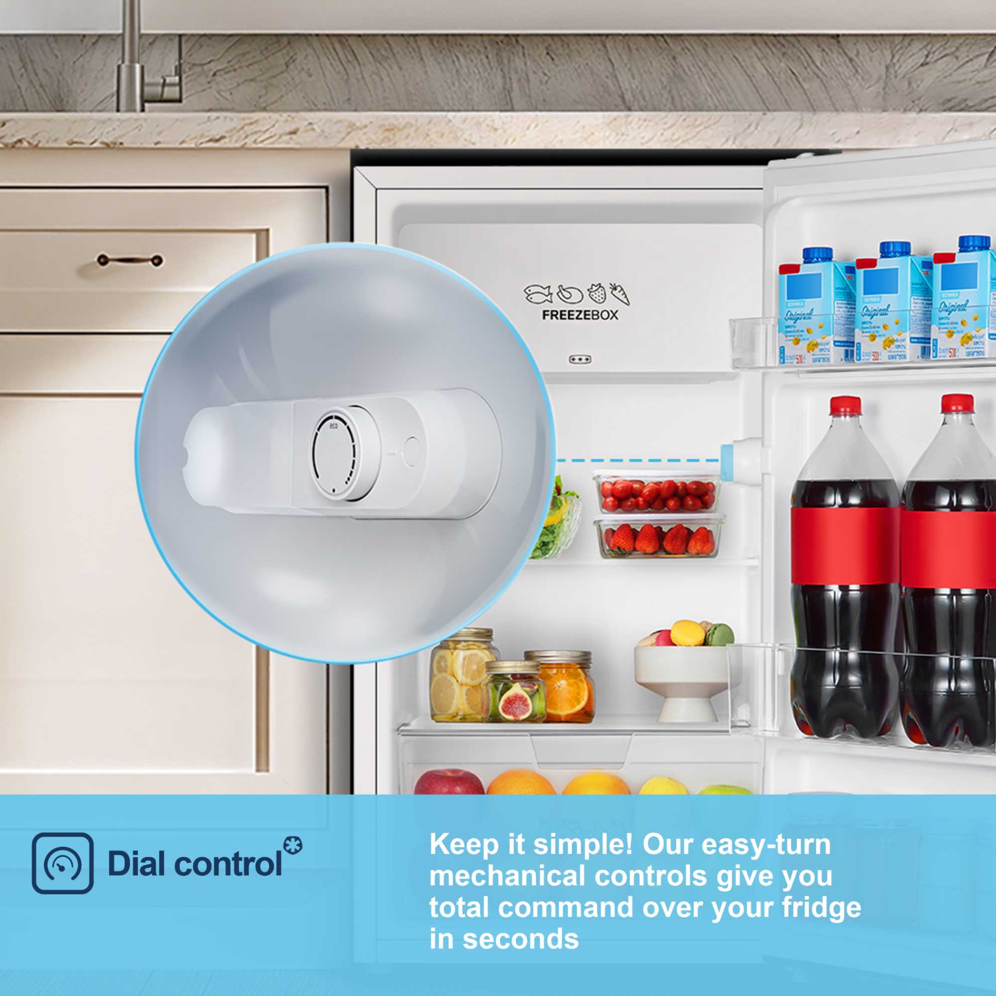 Undercounter Fridge with Icebox - White - MUR4894E