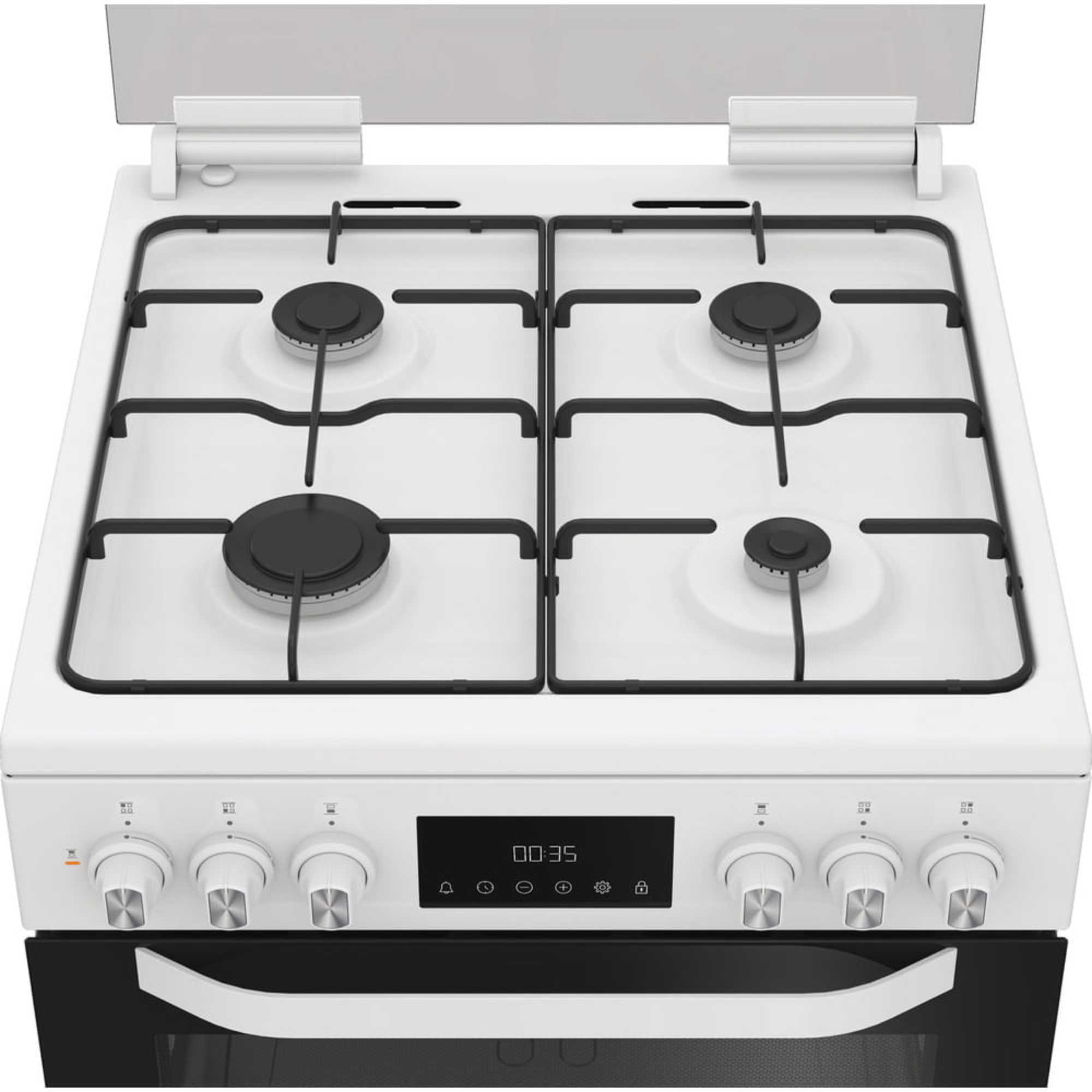 HDD6GDC2W Dual Fuel Double Oven Cooker - White