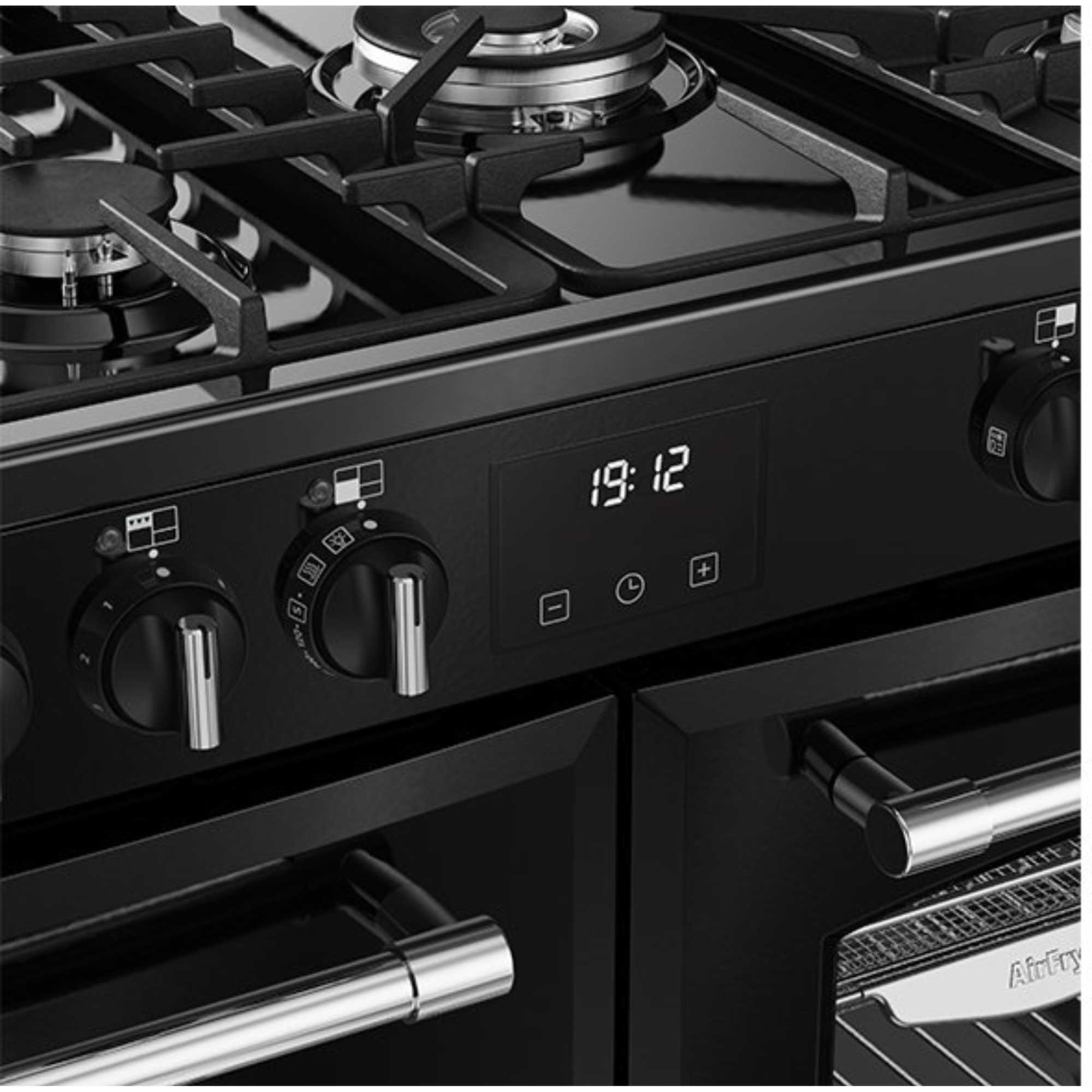 444411829 Farmhouse 100DF Dual Fuel Range Cooker - Black
