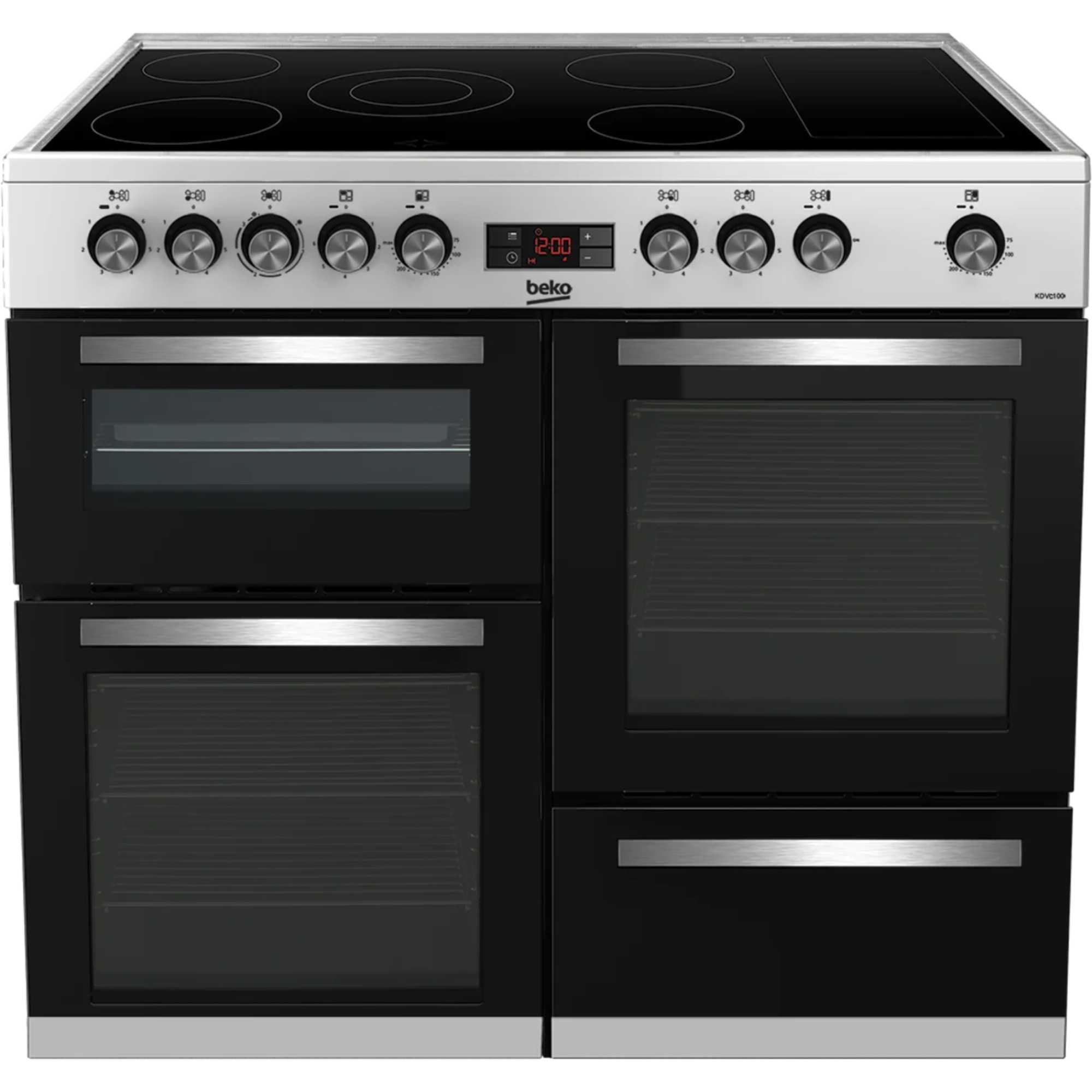 100cm Double Oven Range Cooker with 5 Ceramic Hobs - KDVC100X
