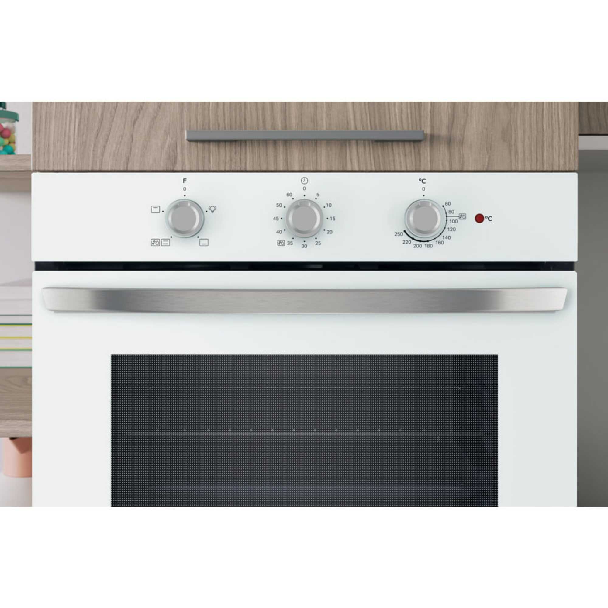 IO 232H W Click&Clean 60cm 71l Electric Single Fan Oven - White