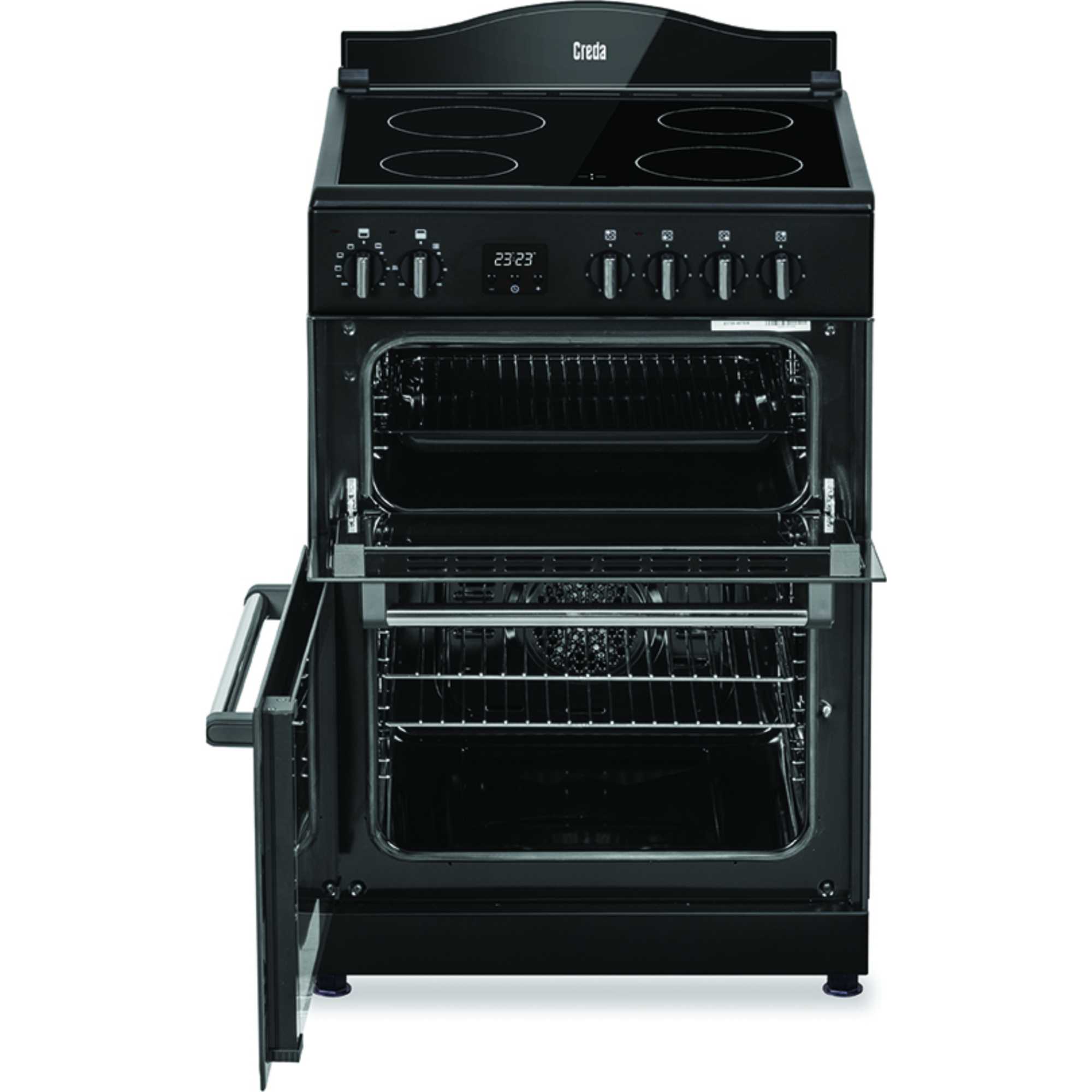 C60CMRA 600mm Double Oven with 4 Ceramic Hobs - Anthracite