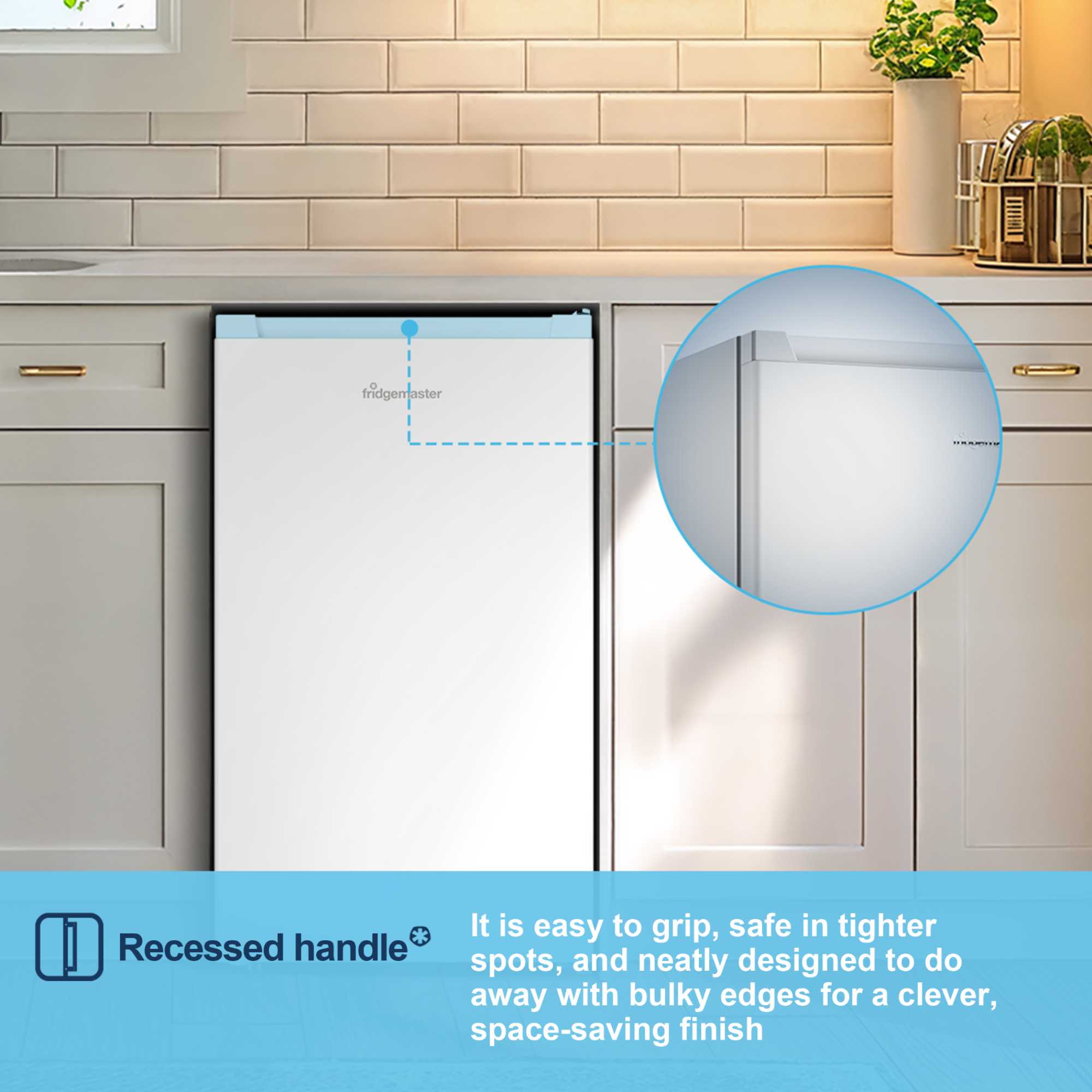 MUL4892E 92l Undercounter Larder Fridge - White
