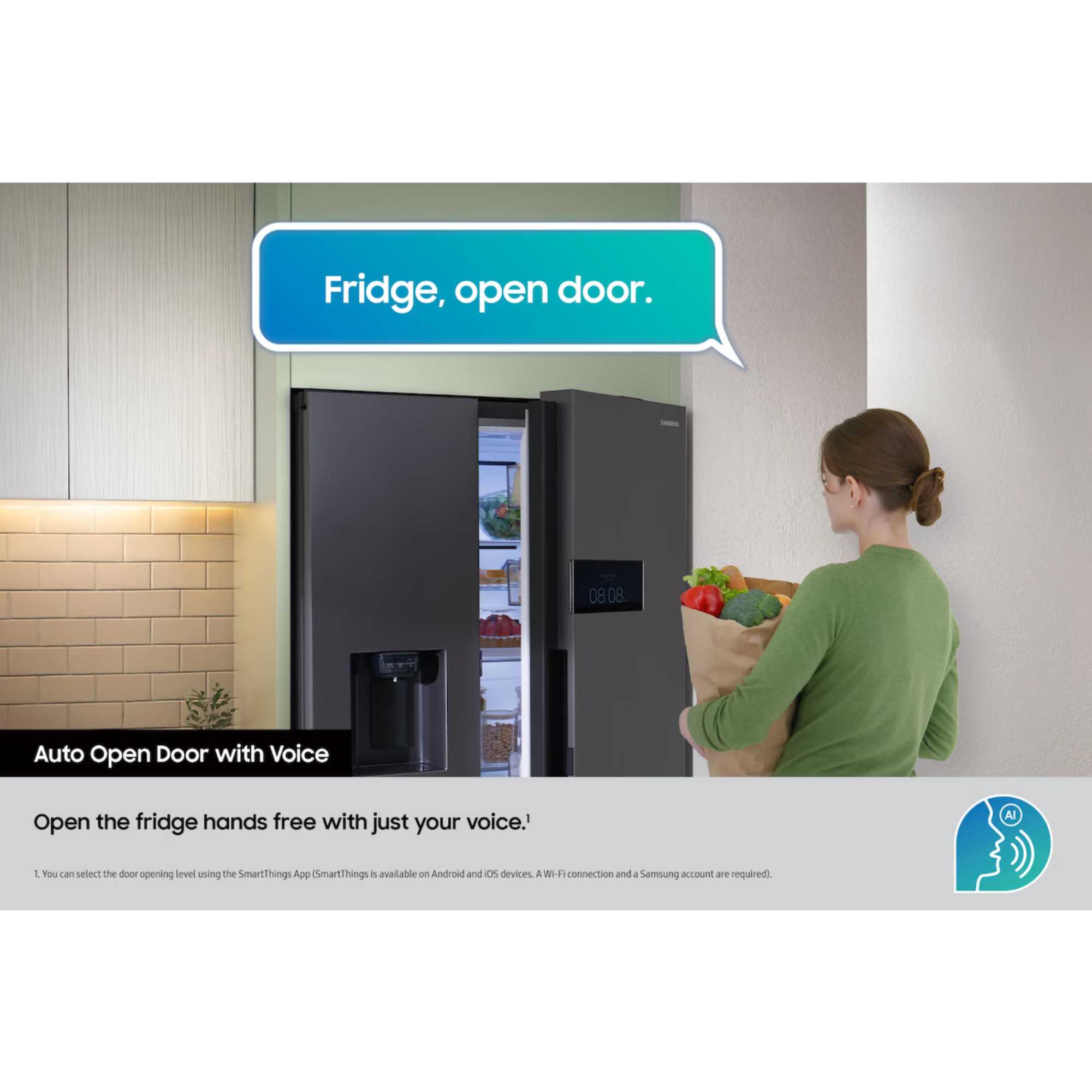 RM90F67CECEU 654l Bespoke AI Series 9 American Style Fridge Freezer - Black