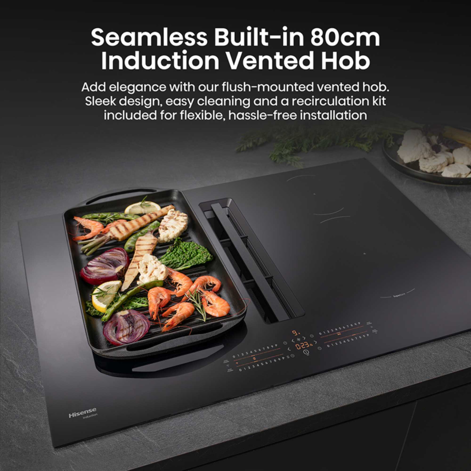 HEH8432BSCWF 83cm 4 Vented Induction Hob