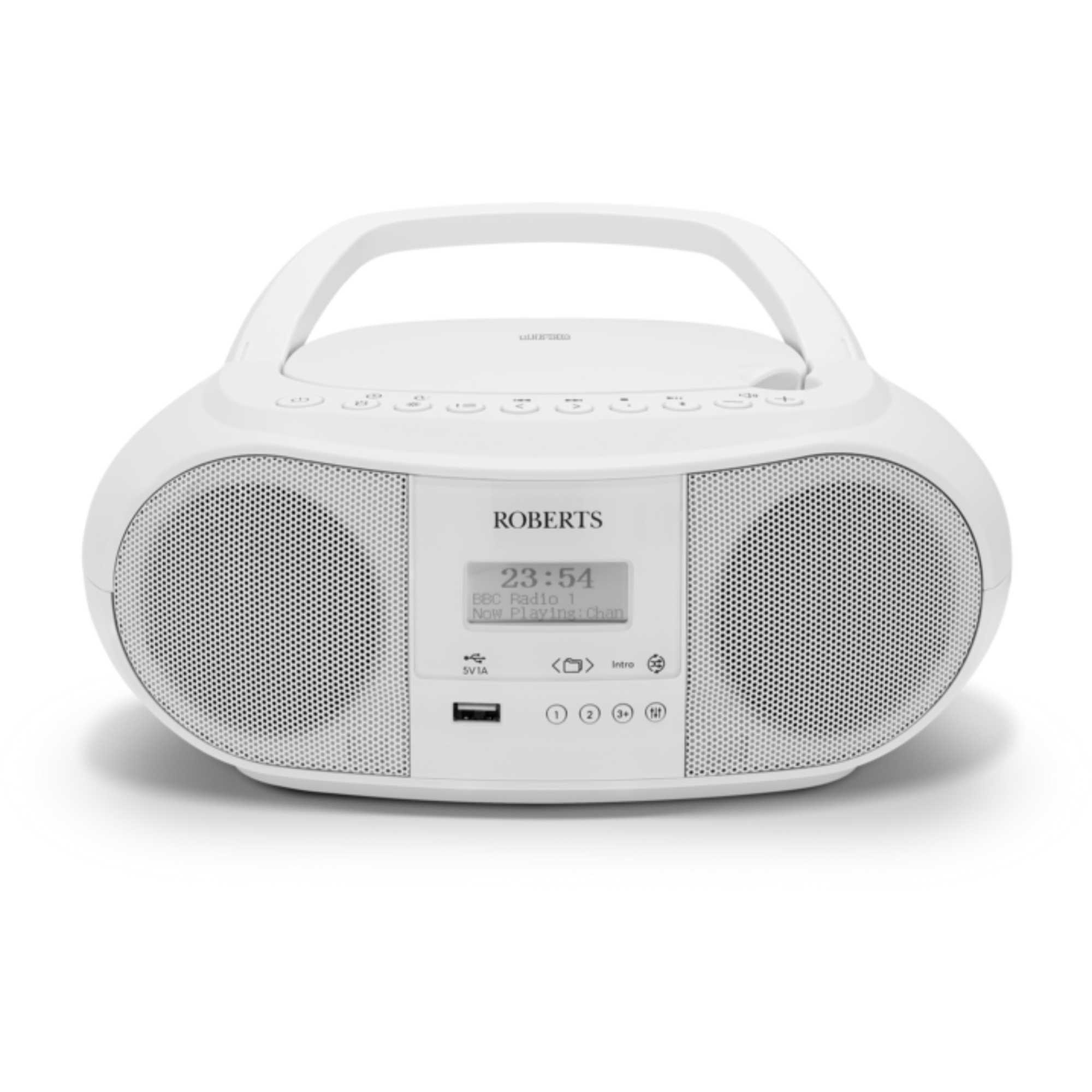 Zoombox 4 DAB/FM CD Bluetooth Portable Boombox - White