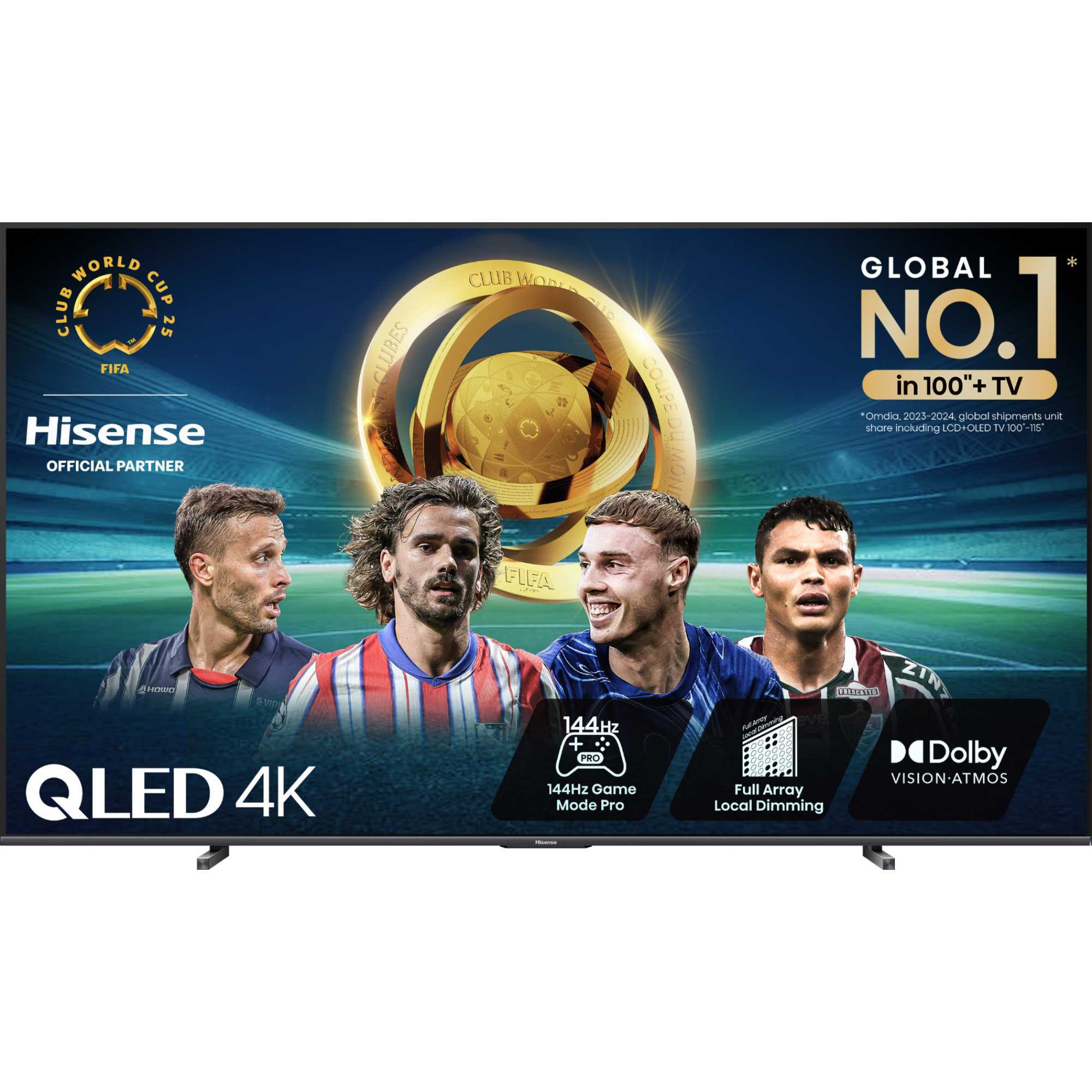 Hisense 100E77NQTUK-PRO 100" QLED 4K Ultra HD Smart TV 144Hz Refresh ...